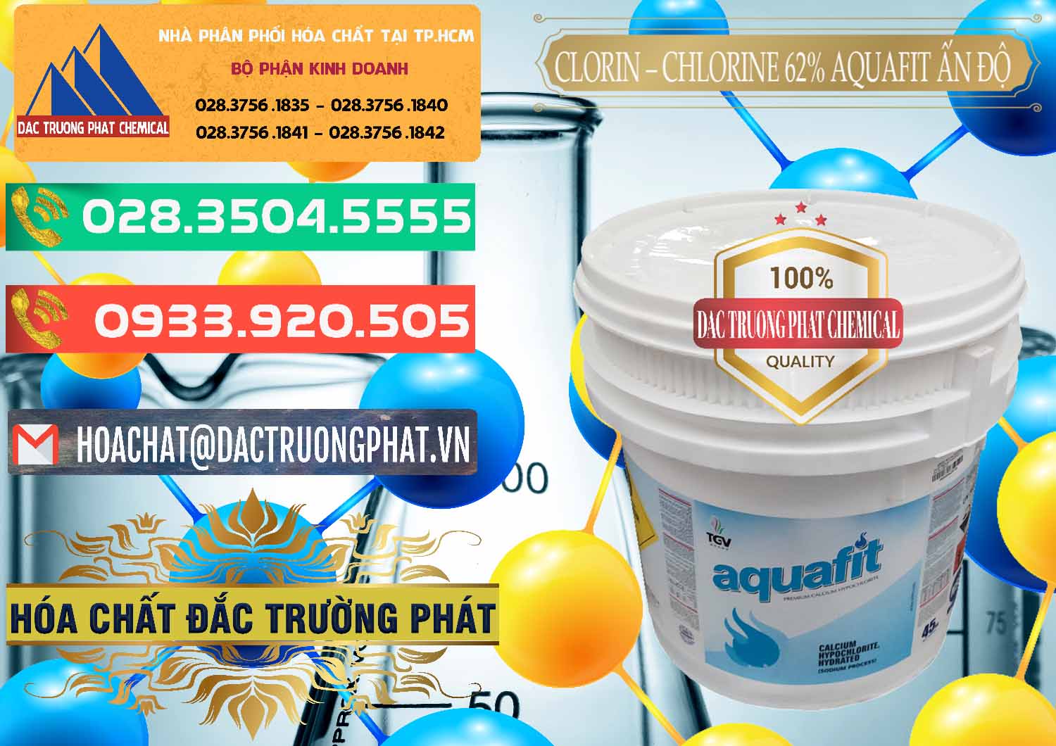 Nơi bán & cung cấp Clorin - Chlorine 62% Aquafit Thùng Lùn Ấn Độ India - 0057 - Đơn vị cung cấp và phân phối hóa chất tại TP.HCM - congtyhoachat.com.vn