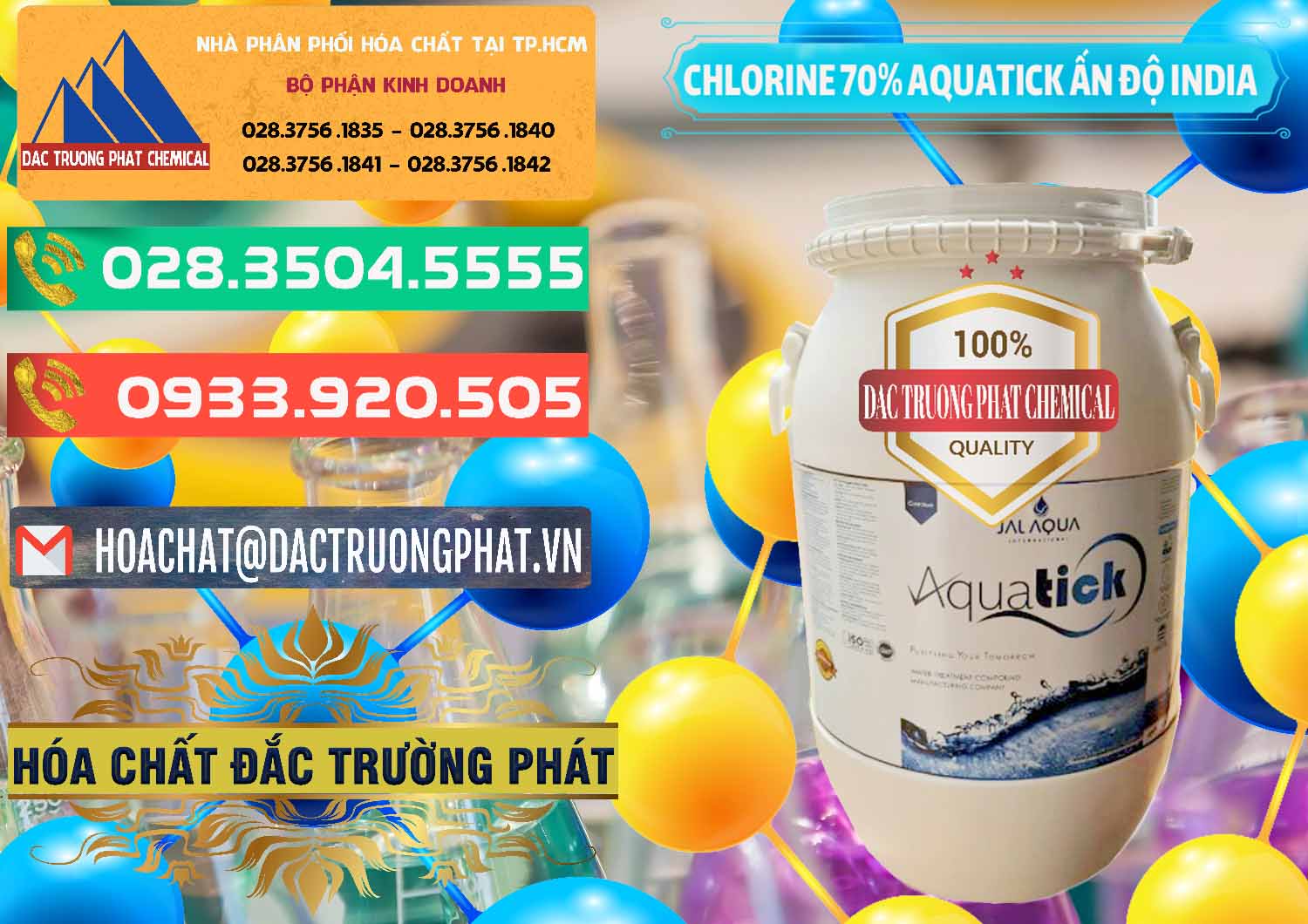 Công ty chuyên bán - cung ứng Chlorine – Clorin 70% Aquatick Jal Aqua Ấn Độ India - 0215 - Chuyên cung cấp & phân phối hóa chất tại TP.HCM - congtyhoachat.com.vn