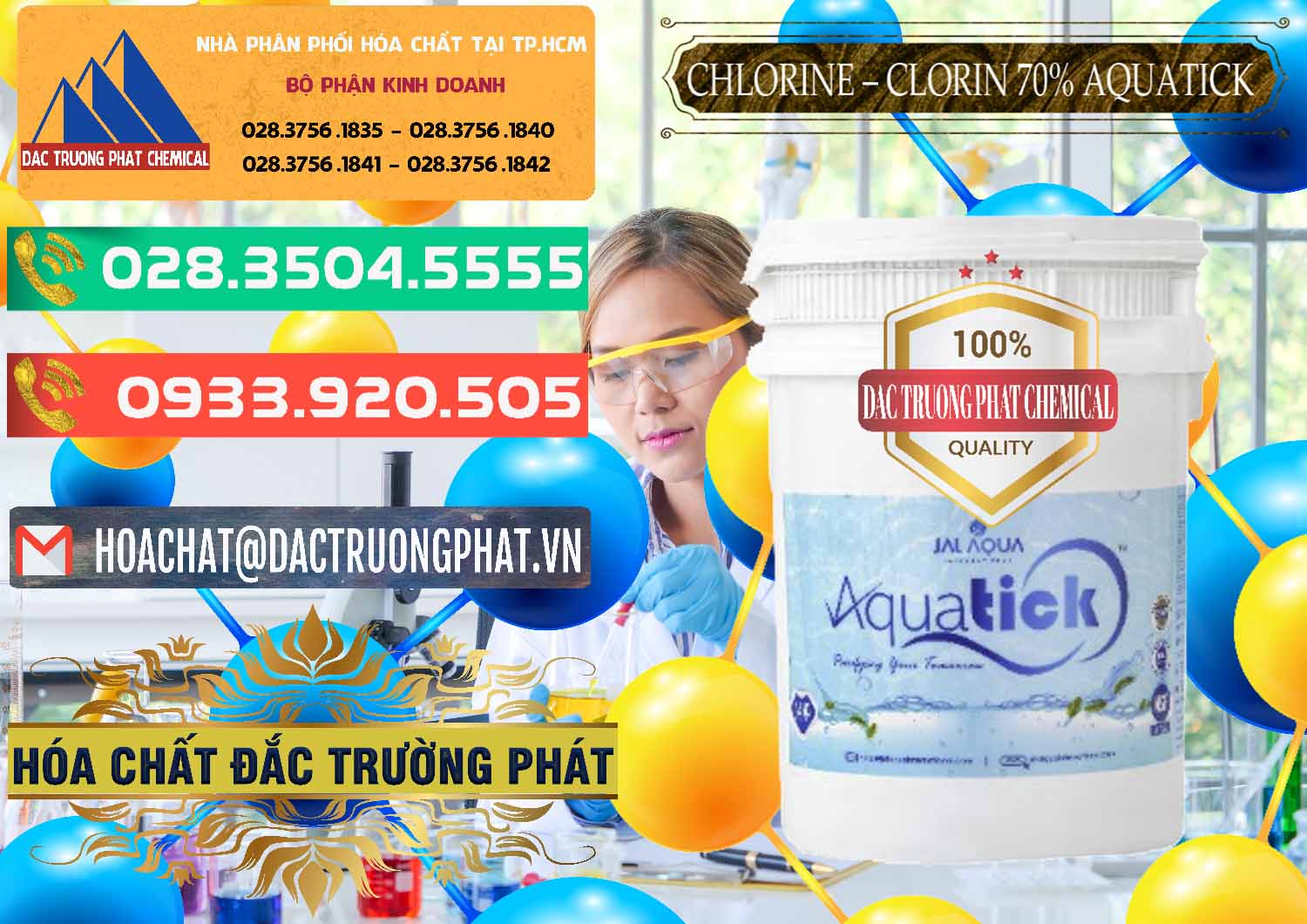 Nơi chuyên bán và cung ứng Chlorine – Clorin 70% Aquatick Thùng Cao Jal Aqua Ấn Độ India - 0237 - Cty chuyên phân phối _ kinh doanh hóa chất tại TP.HCM - congtyhoachat.com.vn
