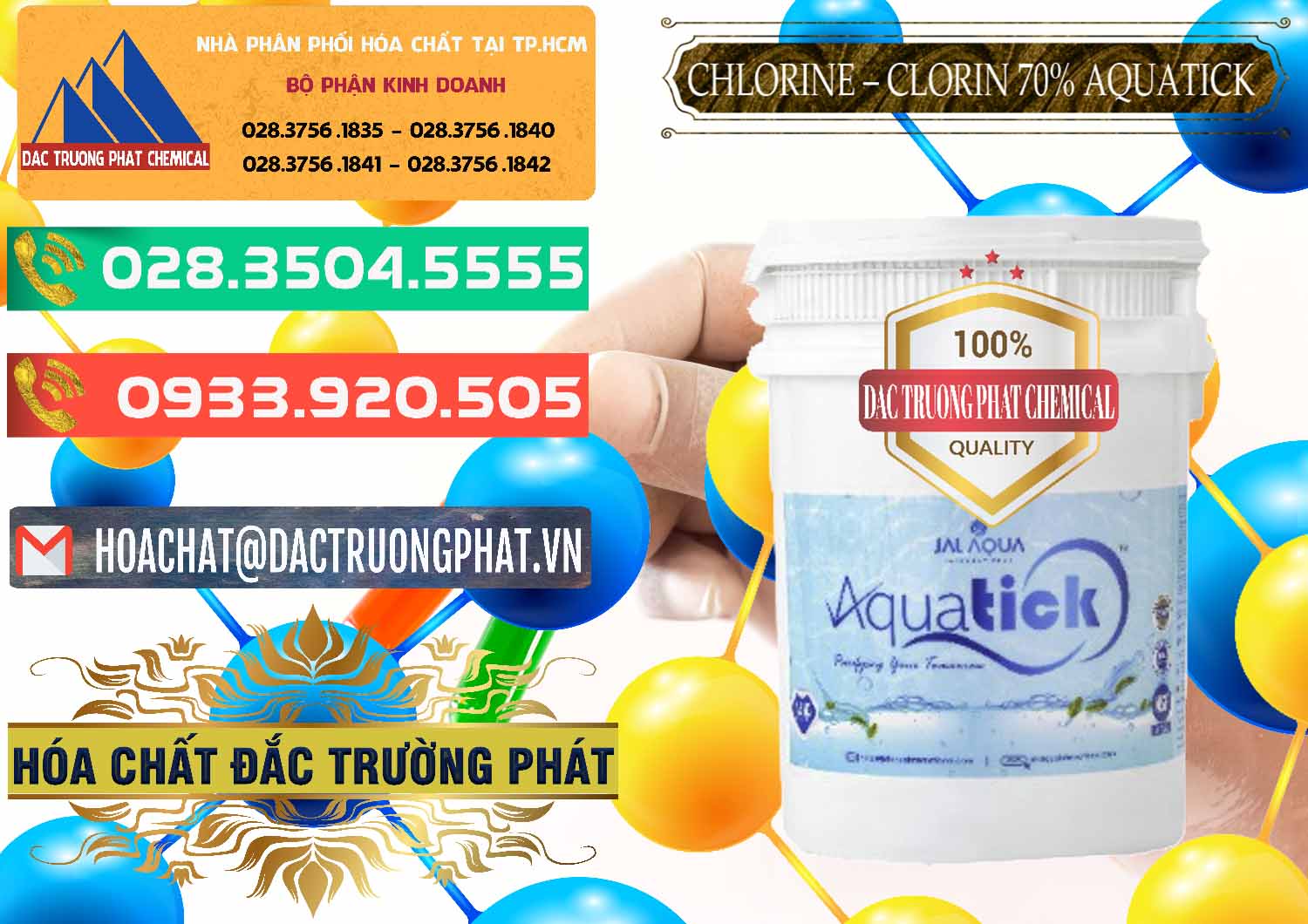 Cty chuyên phân phối - bán Chlorine – Clorin 70% Aquatick Thùng Cao Jal Aqua Ấn Độ India - 0237 - Cung cấp ( kinh doanh ) hóa chất tại TP.HCM - congtyhoachat.com.vn