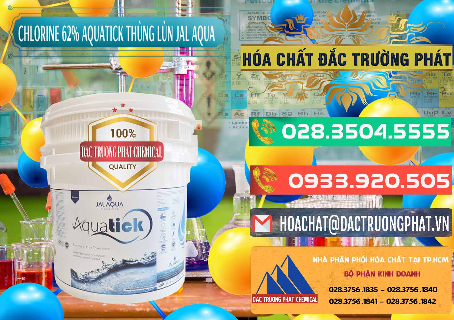 Đơn vị chuyên bán - cung ứng Chlorine – Clorin 62% Aquatick Thùng Lùn Jal Aqua Ấn Độ India - 0238 - Đơn vị cung cấp - bán hóa chất tại TP.HCM - congtyhoachat.com.vn