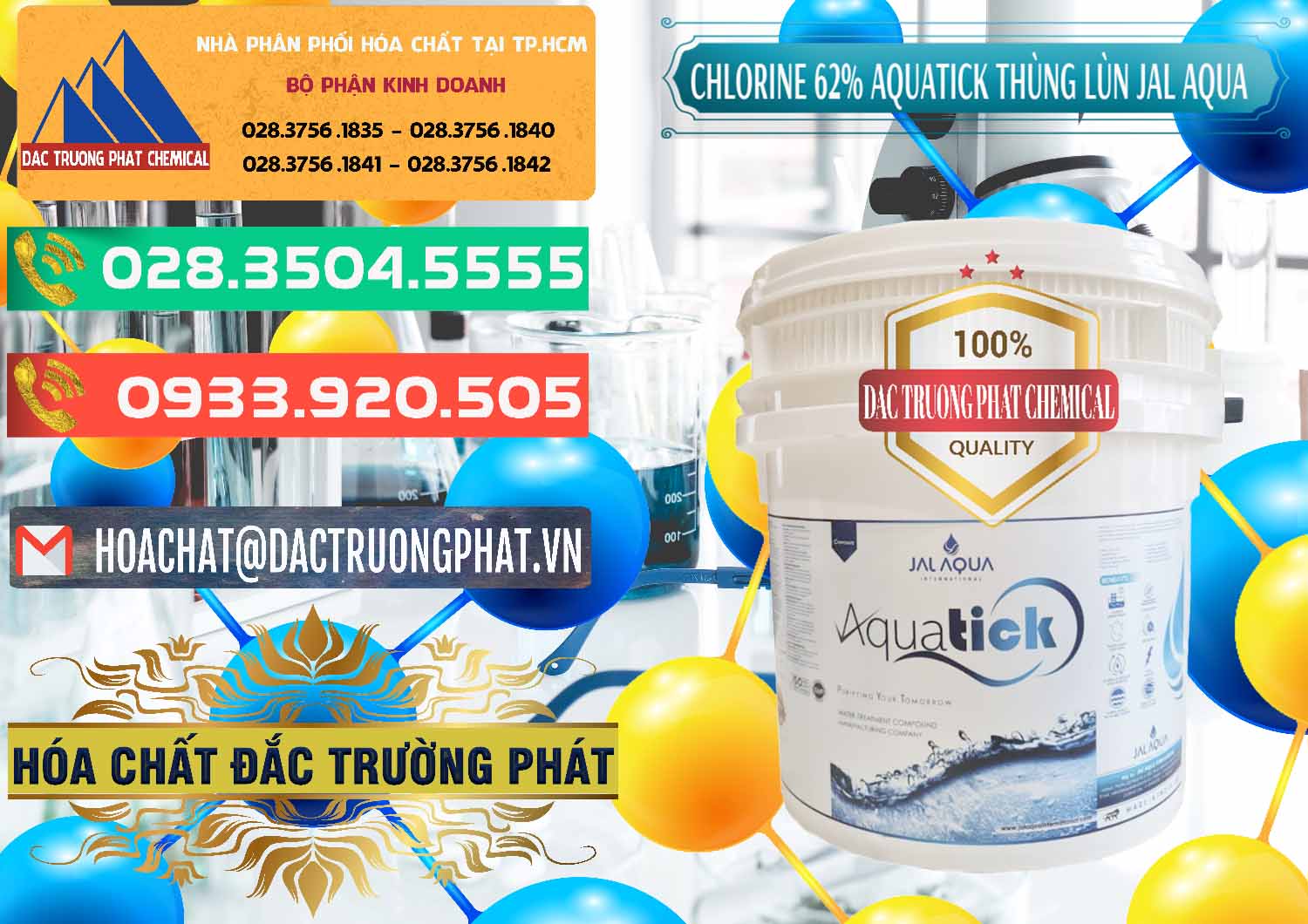 Nơi bán & cung ứng Chlorine – Clorin 62% Aquatick Thùng Lùn Jal Aqua Ấn Độ India - 0238 - Nhà phân phối _ kinh doanh hóa chất tại TP.HCM - congtyhoachat.com.vn