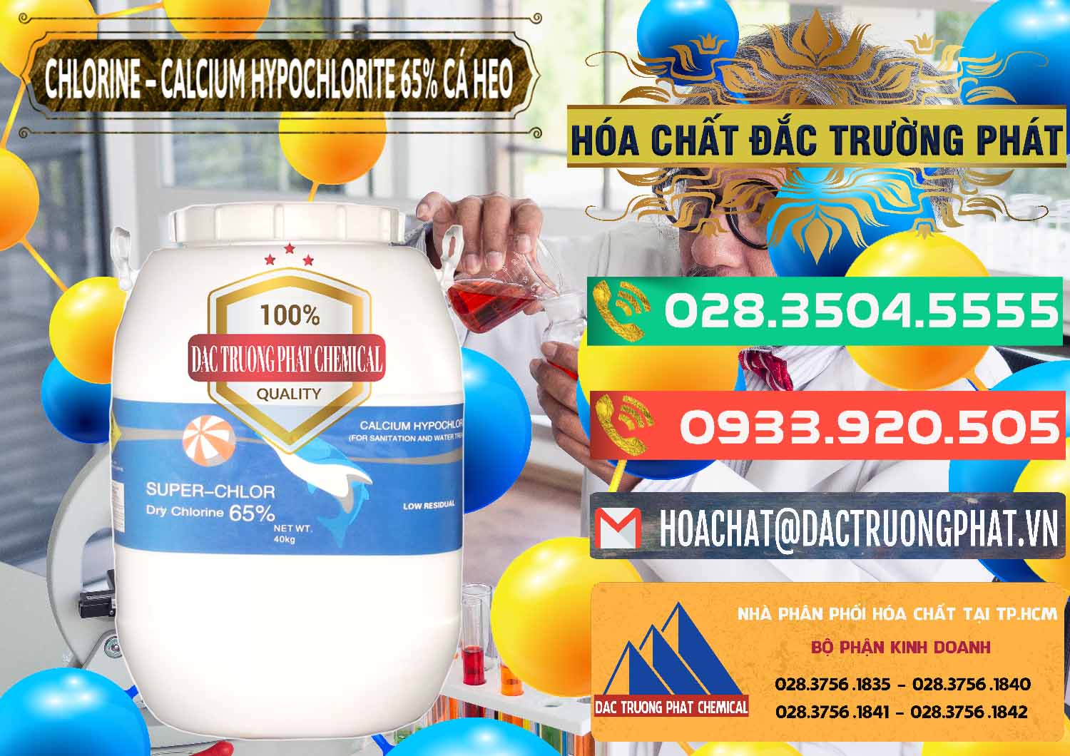 Nhà nhập khẩu _ bán Clorin - Chlorine Cá Heo 65% Trung Quốc China - 0053 - Cty phân phối - bán hóa chất tại TP.HCM - congtyhoachat.com.vn