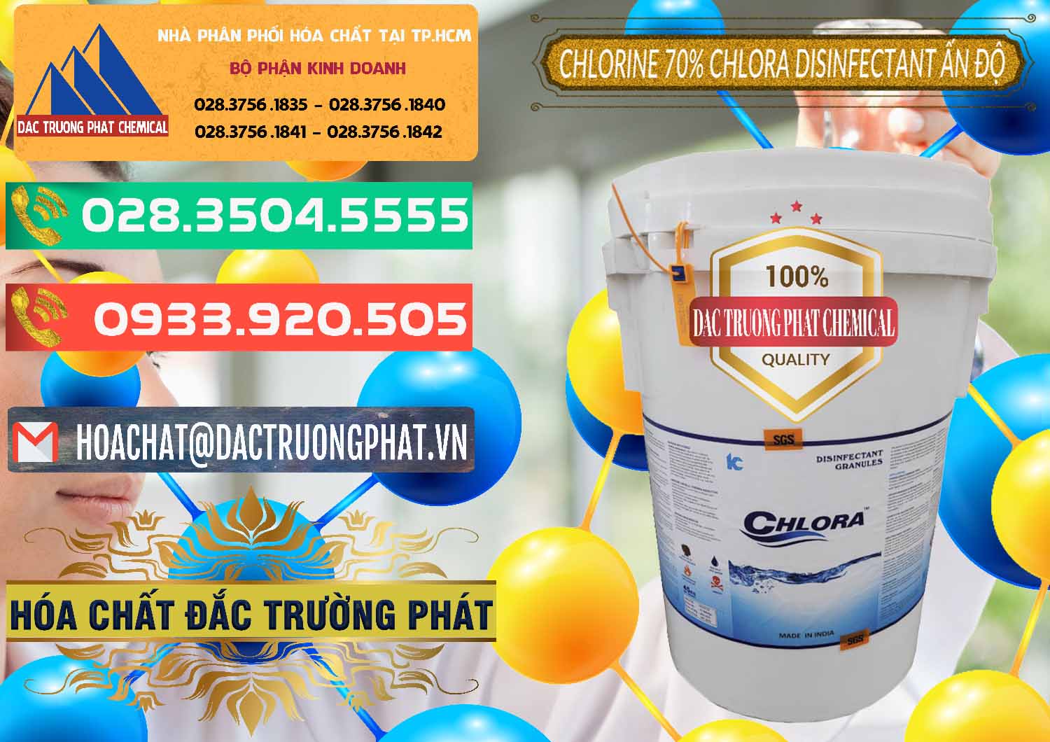 Chuyên phân phối - bán Chlorine – Clorin 70% Chlora Disinfectant Ấn Độ India - 0213 - Nơi bán ( cung cấp ) hóa chất tại TP.HCM - congtyhoachat.com.vn