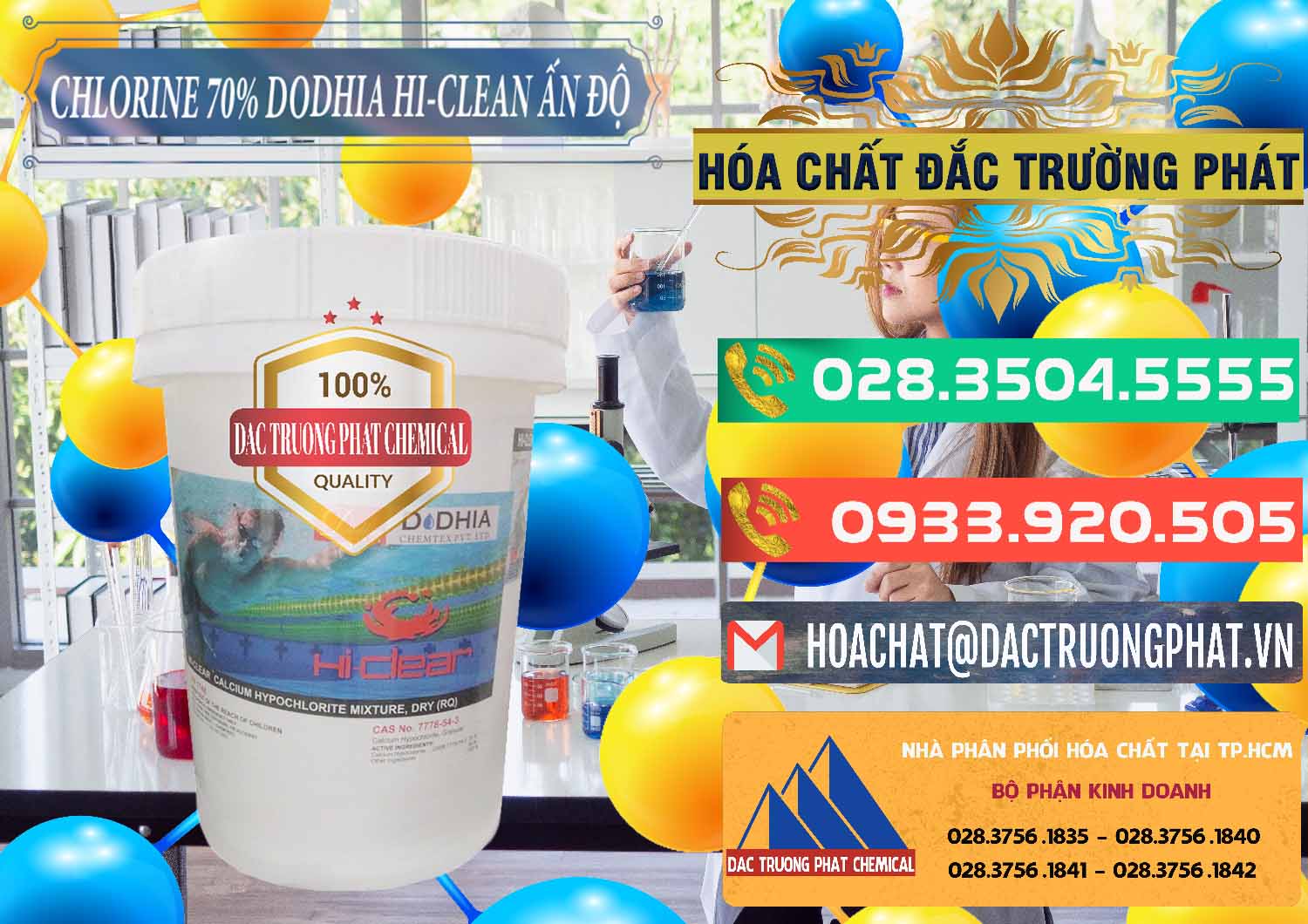 Nơi chuyên bán - phân phối Chlorine – Clorin 70% Dodhia Hi-Clean Ấn Độ India - 0214 - Cty phân phối - cung ứng hóa chất tại TP.HCM - congtyhoachat.com.vn
