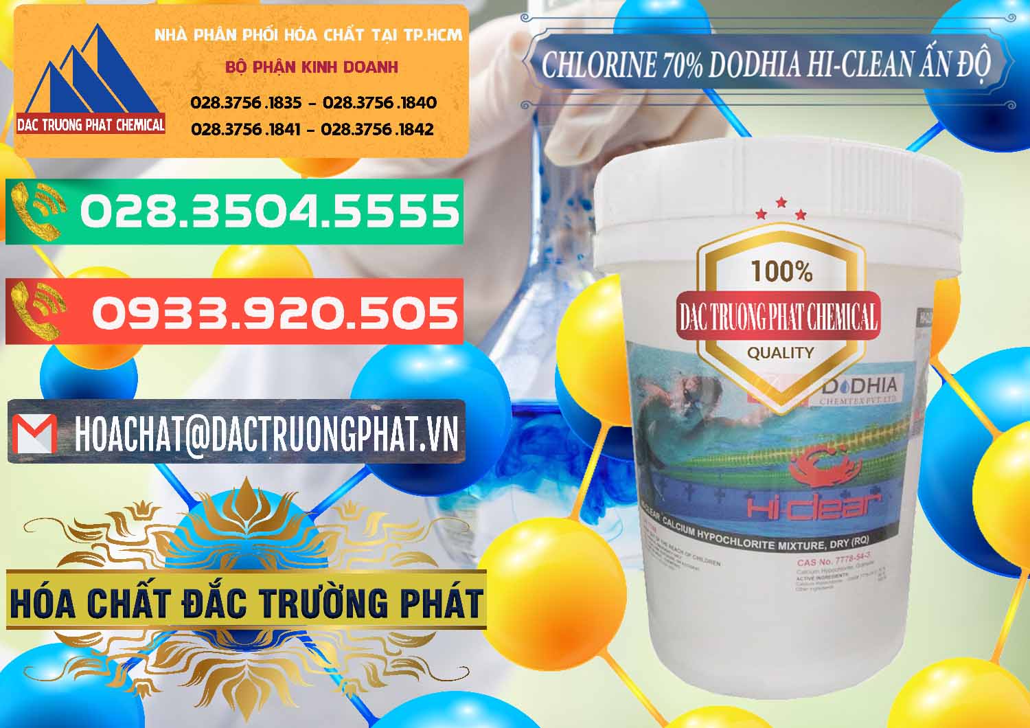 Chuyên bán - cung cấp Chlorine – Clorin 70% Dodhia Hi-Clean Ấn Độ India - 0214 - Cty phân phối & cung cấp hóa chất tại TP.HCM - congtyhoachat.com.vn