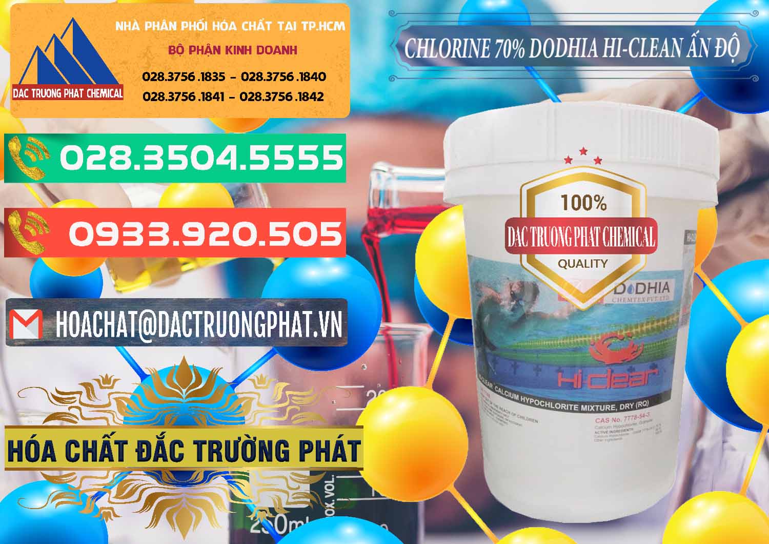 Nơi kinh doanh & bán Chlorine – Clorin 70% Dodhia Hi-Clean Ấn Độ India - 0214 - Nhập khẩu ( phân phối ) hóa chất tại TP.HCM - congtyhoachat.com.vn