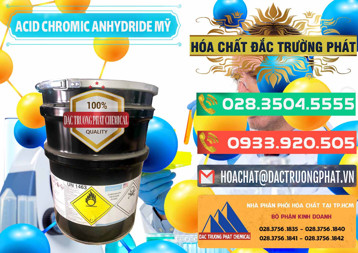 Cty cung cấp & bán Acid Chromic Anhydride - Cromic CRO3 USA Mỹ - 0364 - Cung cấp & phân phối hóa chất tại TP.HCM - congtyhoachat.com.vn