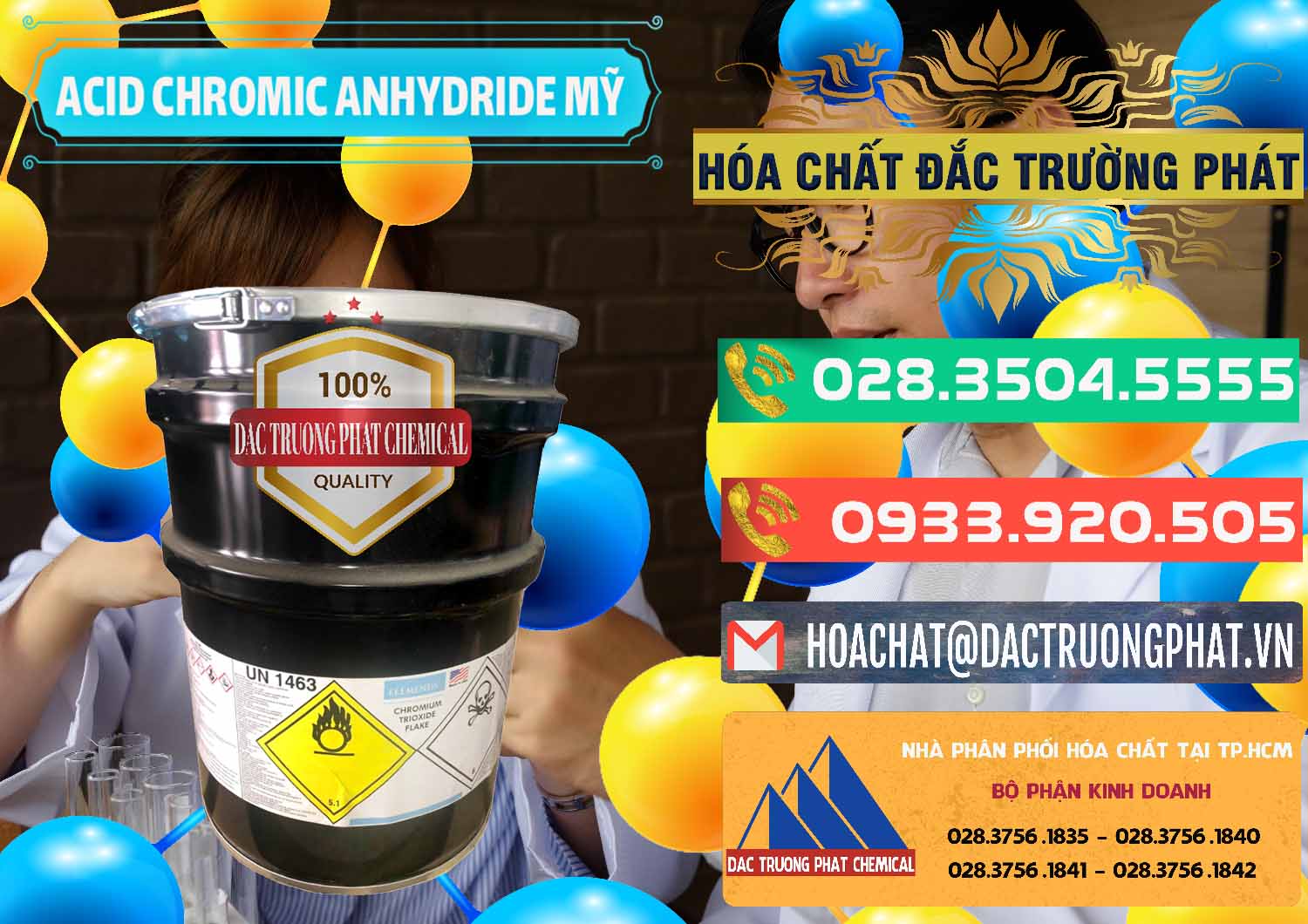 Công ty chuyên bán & cung ứng Acid Chromic Anhydride - Cromic CRO3 USA Mỹ - 0364 - Đơn vị chuyên cung cấp & kinh doanh hóa chất tại TP.HCM - congtyhoachat.com.vn