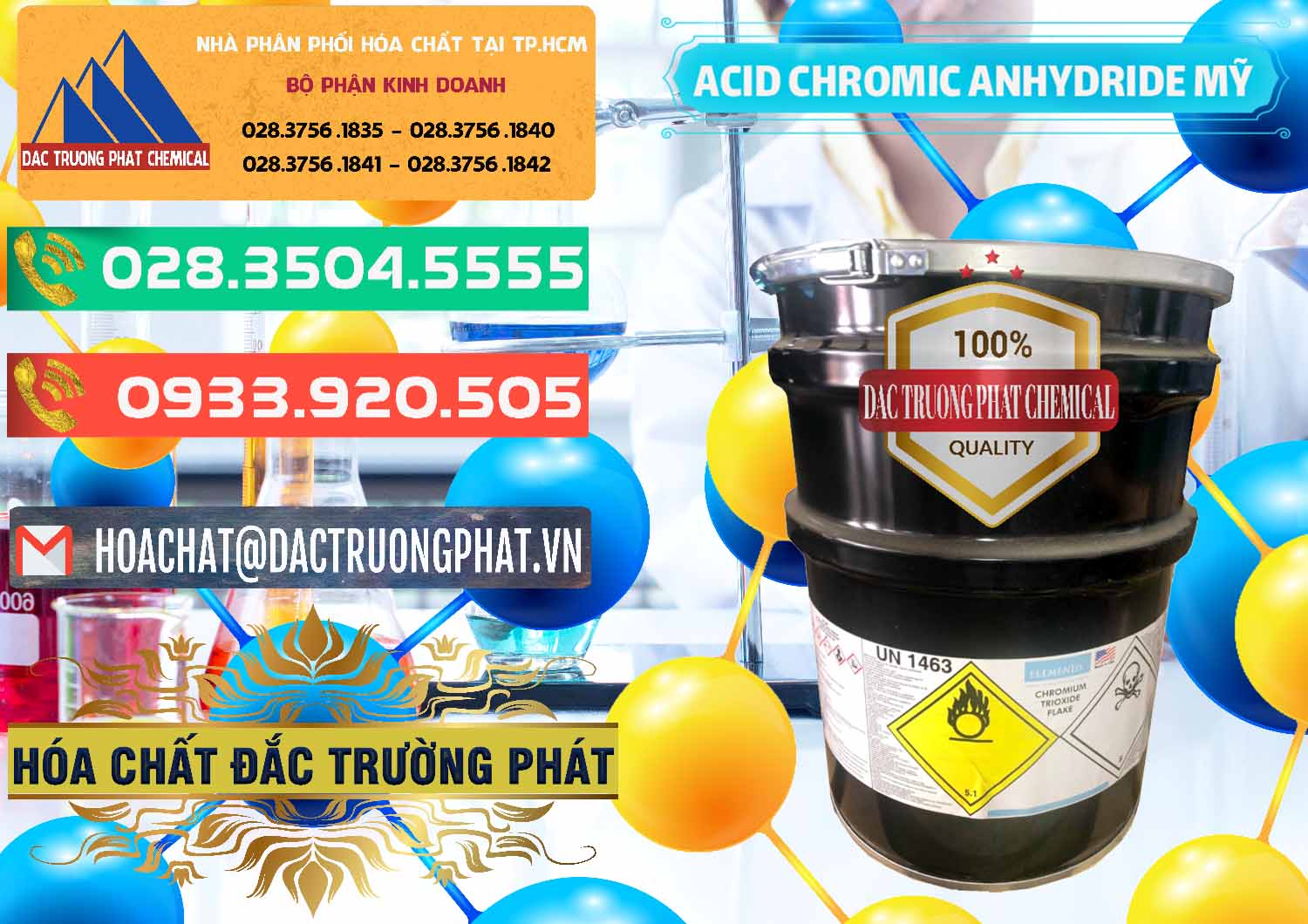 Công ty chuyên nhập khẩu & bán Acid Chromic Anhydride - Cromic CRO3 USA Mỹ - 0364 - Đơn vị chuyên phân phối và cung ứng hóa chất tại TP.HCM - congtyhoachat.com.vn