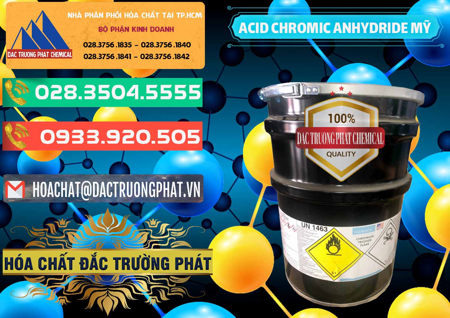Công ty chuyên nhập khẩu & bán Acid Chromic Anhydride - Cromic CRO3 USA Mỹ - 0364 - Nhà phân phối & bán hóa chất tại TP.HCM - congtyhoachat.com.vn
