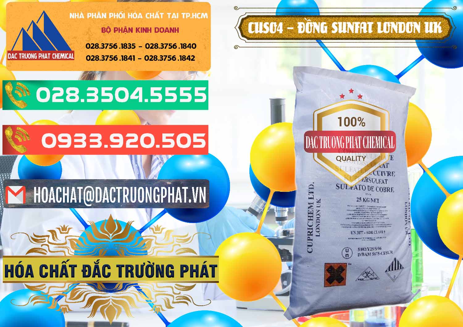 Bán ( phân phối ) CuSO4 – Đồng Sunfat Anh Uk Kingdoms - 0478 - Công ty phân phối và cung cấp hóa chất tại TP.HCM - congtyhoachat.com.vn