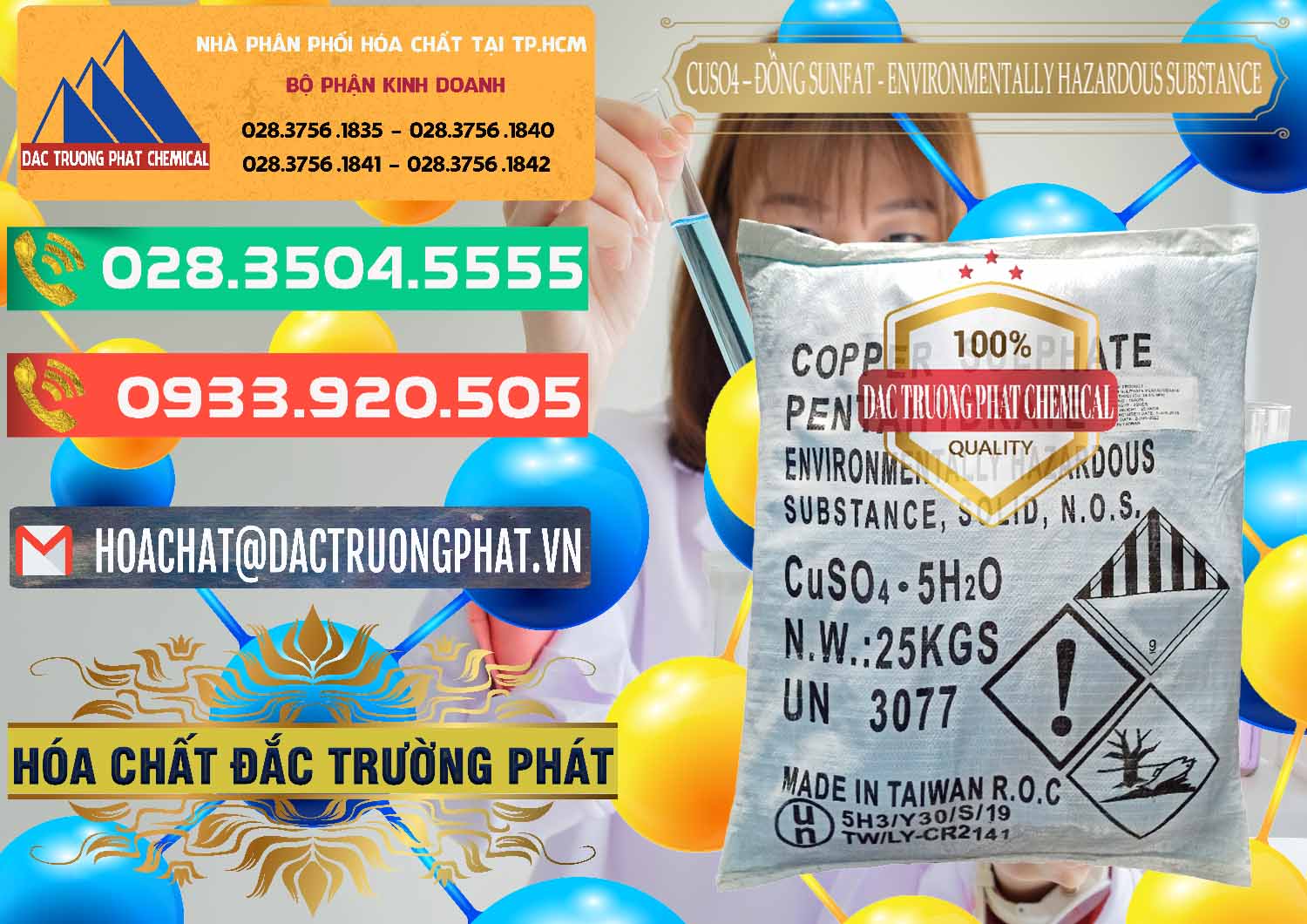 Đơn vị kinh doanh & bán CuSO4 – Đồng Sunfat Đài Loan Taiwan - 0059 - Nơi bán và cung cấp hóa chất tại TP.HCM - congtyhoachat.com.vn