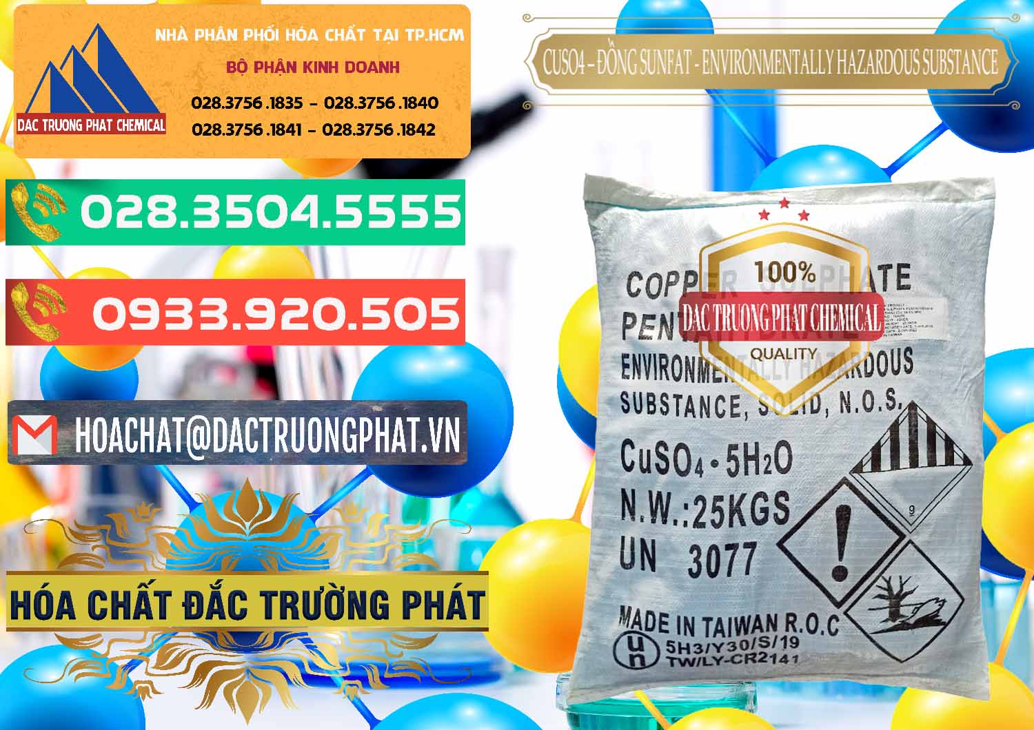 Nơi nhập khẩu & bán CuSO4 – Đồng Sunfat Đài Loan Taiwan - 0059 - Cung cấp và nhập khẩu hóa chất tại TP.HCM - congtyhoachat.com.vn