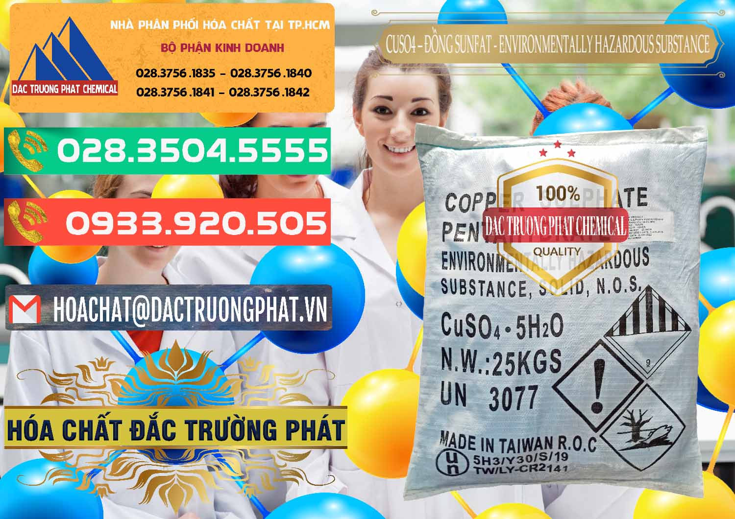 Nơi kinh doanh & bán CuSO4 – Đồng Sunfat Đài Loan Taiwan - 0059 - Nơi phân phối ( bán ) hóa chất tại TP.HCM - congtyhoachat.com.vn