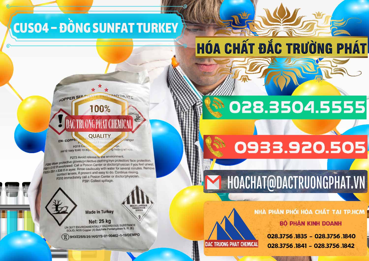 Nơi nhập khẩu - bán CuSO4 – Đồng Sunfat Thổ Nhĩ Kỳ Turkey - 0481 - Đơn vị chuyên bán _ cung cấp hóa chất tại TP.HCM - congtyhoachat.com.vn