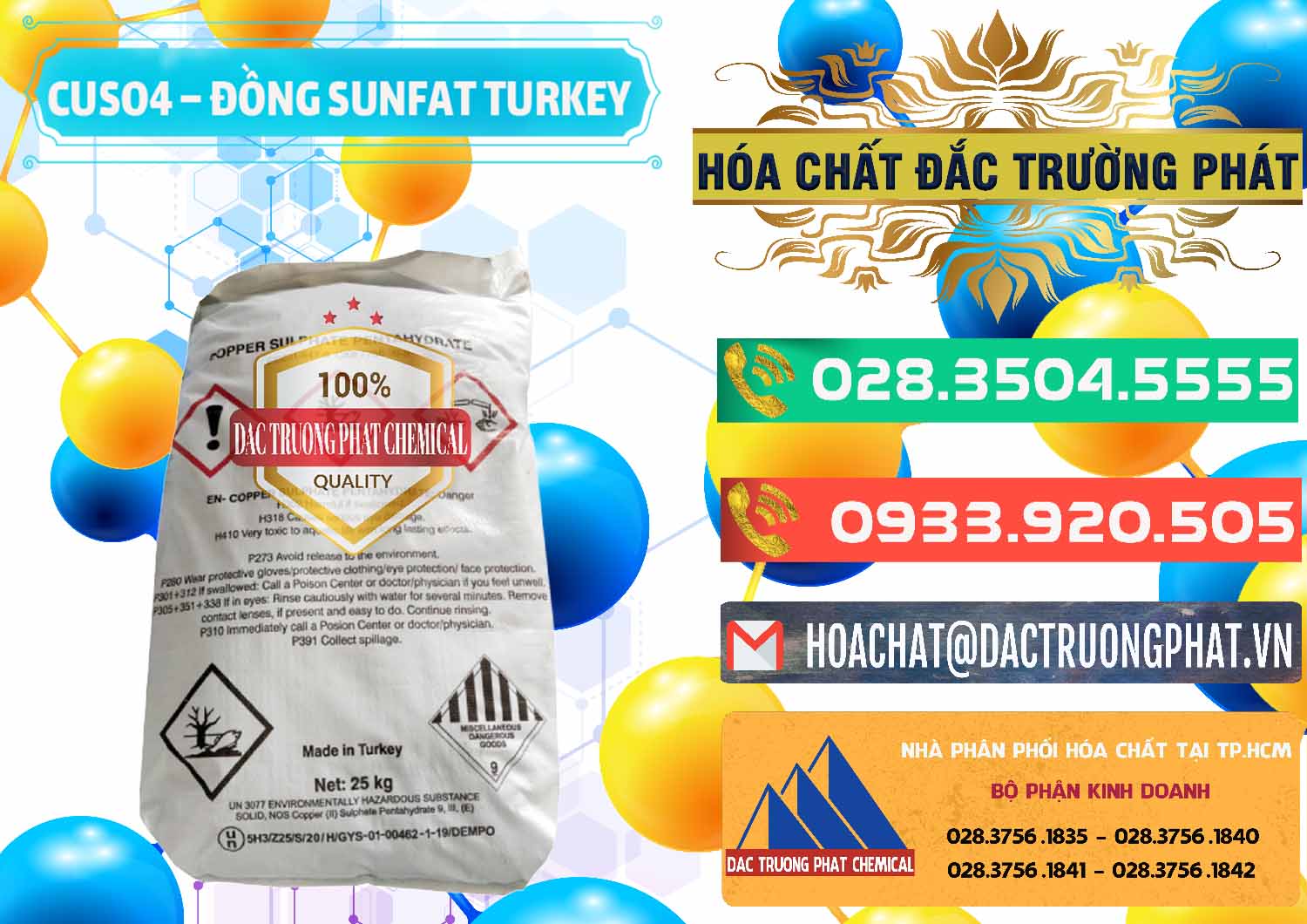 Nơi chuyên bán - cung ứng CuSO4 – Đồng Sunfat Thổ Nhĩ Kỳ Turkey - 0481 - Nơi phân phối & bán hóa chất tại TP.HCM - congtyhoachat.com.vn