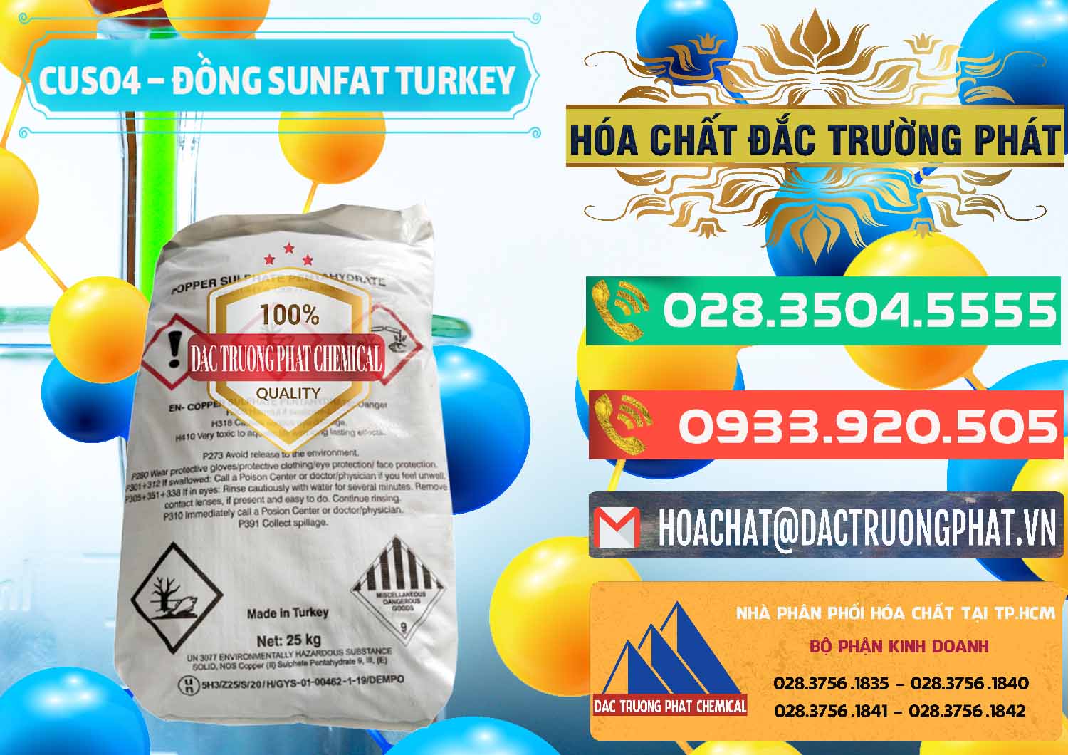 Đơn vị chuyên cung ứng và bán CuSO4 – Đồng Sunfat Thổ Nhĩ Kỳ Turkey - 0481 - Nơi chuyên phân phối ( nhập khẩu ) hóa chất tại TP.HCM - congtyhoachat.com.vn