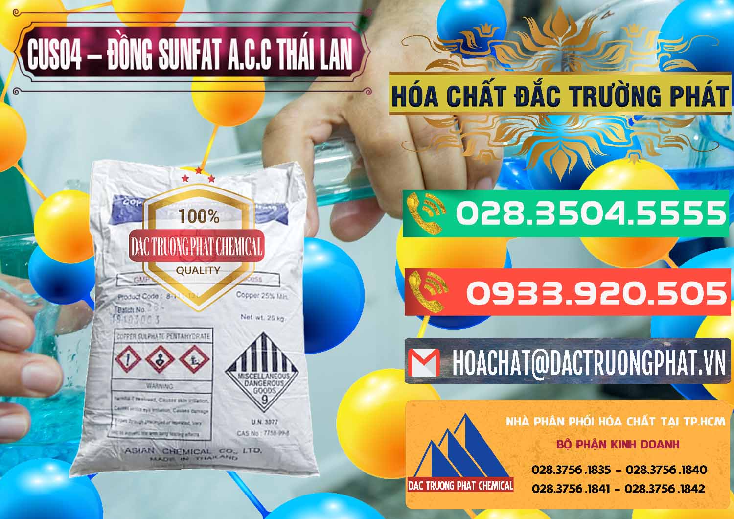 Công ty kinh doanh _ bán CuSO4 – Đồng Sunfat A.C.C Thái Lan - 0249 - Nơi chuyên phân phối và nhập khẩu hóa chất tại TP.HCM - congtyhoachat.com.vn