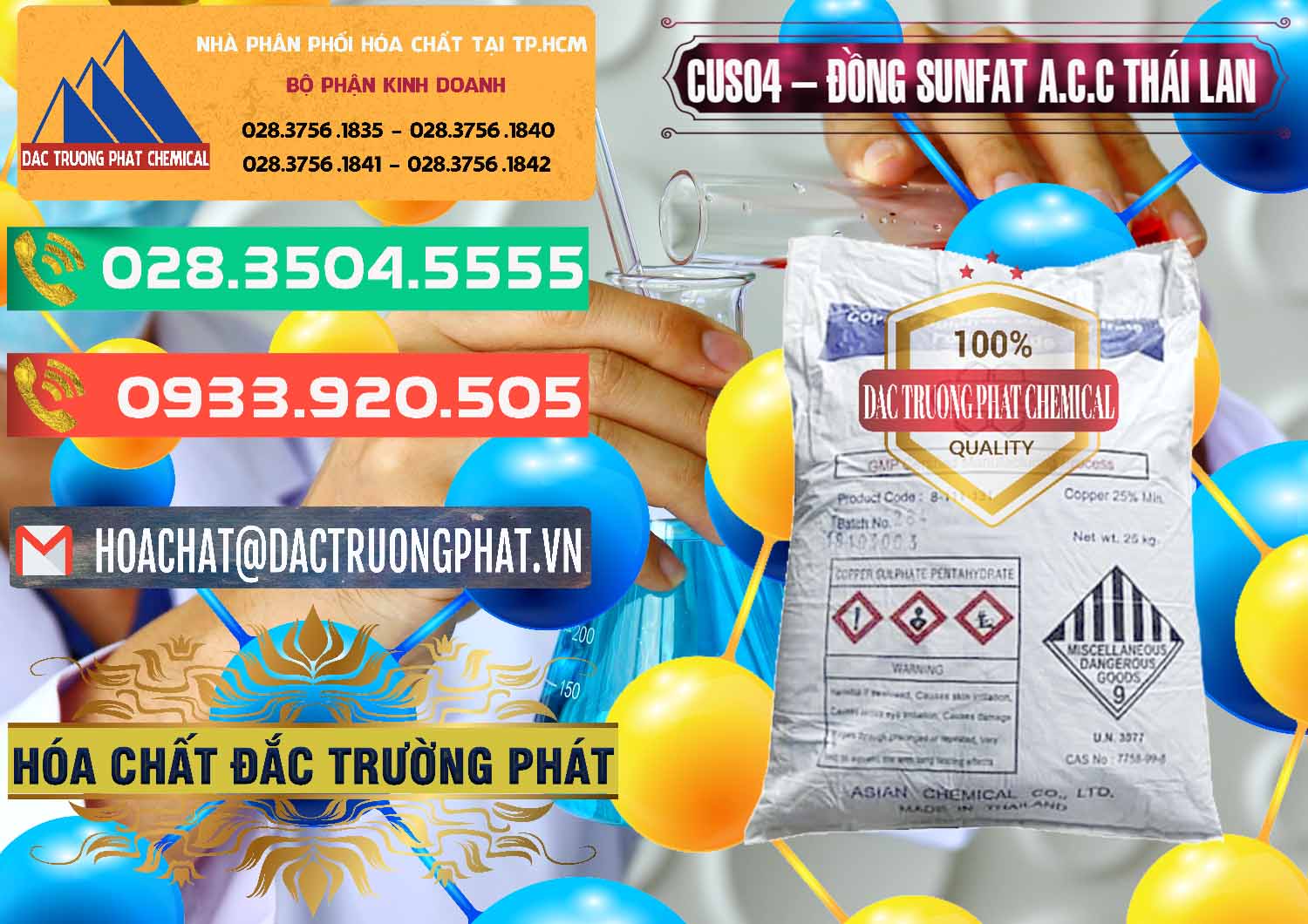 Công ty chuyên bán ( cung ứng ) CuSO4 – Đồng Sunfat A.C.C Thái Lan - 0249 - Công ty chuyên bán - cung cấp hóa chất tại TP.HCM - congtyhoachat.com.vn