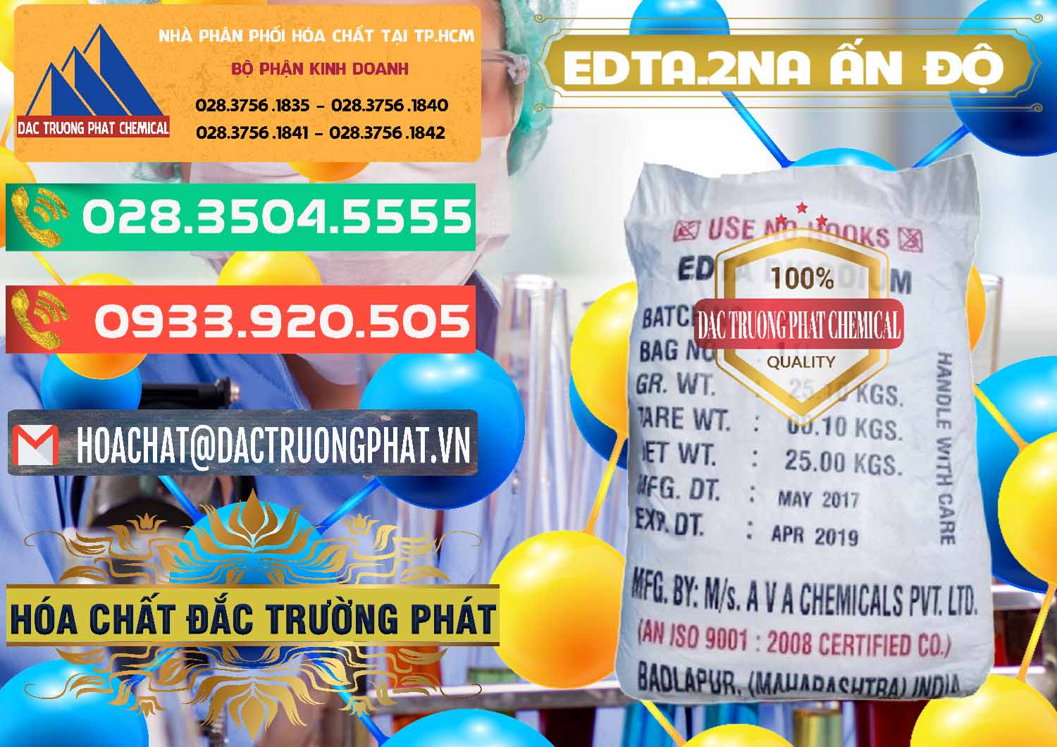 Địa chỉ chuyên bán × thương mại Hóa chất Edta 2na _ C10H14N2NA2O8.2H2O Powder Ấn Độ India Nhập khẩu _ bán EDTA.2NA - Ethylendiamin Tetraacetic Ấn Độ India - 0416 - Đơn vị chuyên cung cấp và nhập khẩu hóa chất tại TP.HCM - congtyhoachat.com.vn