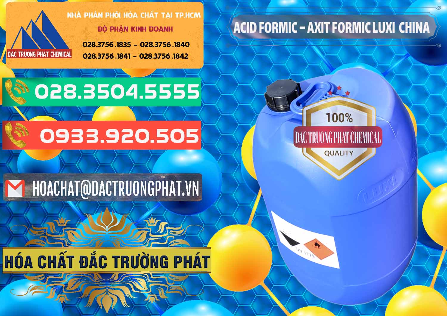Nơi chuyên bán & phân phối Acid Formic - Axit Formic Luxi Trung Quốc China - 0029 - Chuyên cung cấp - kinh doanh hóa chất tại TP.HCM - congtyhoachat.com.vn