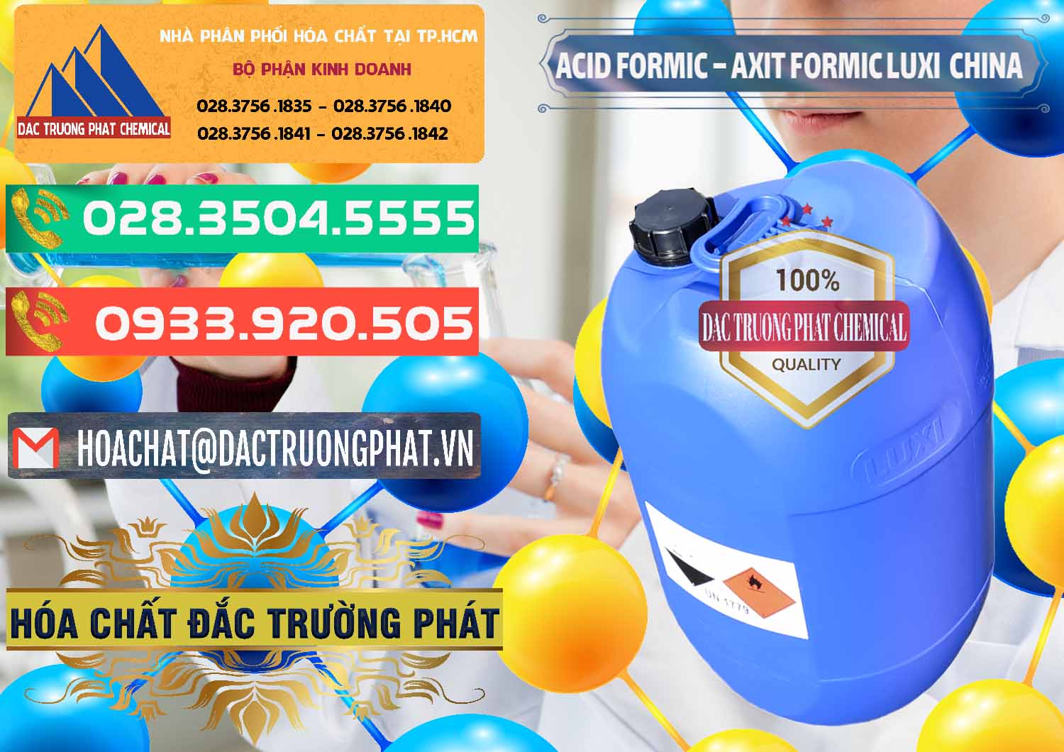 Cty chuyên cung cấp - bán Acid Formic - Axit Formic Luxi Trung Quốc China - 0029 - Đơn vị chuyên nhập khẩu và phân phối hóa chất tại TP.HCM - congtyhoachat.com.vn