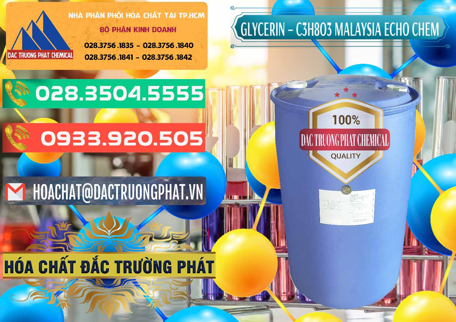 Chuyên phân phối ( bán ) Glycerin – C3H8O3 99.7% Echo Chem Malaysia - 0273 - Bán & cung cấp hóa chất tại TP.HCM - congtyhoachat.com.vn