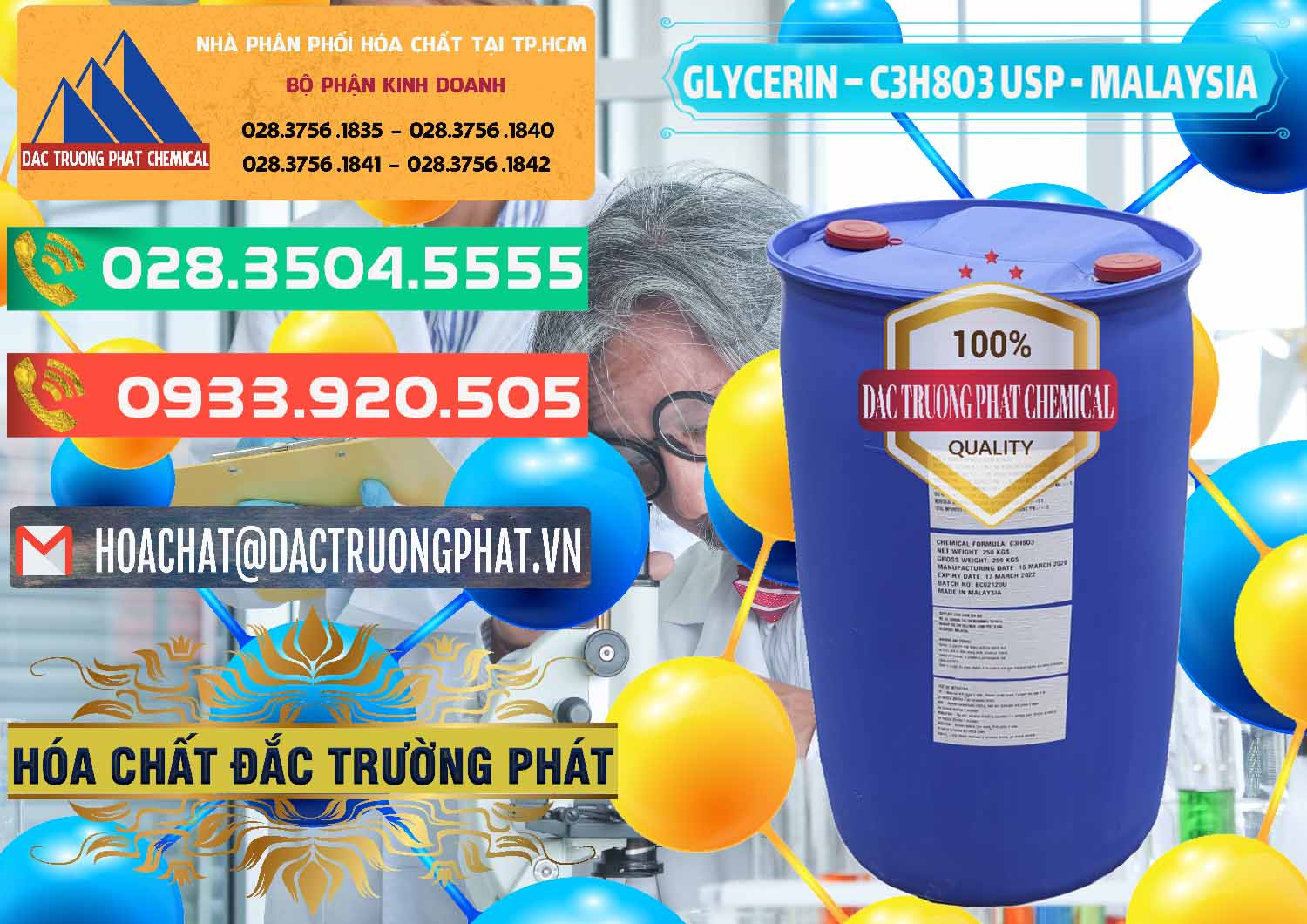 Nhà cung cấp _ bán Glycerin – C3H8O3 USP Malaysia - 0233 - Cung cấp ( bán ) hóa chất tại TP.HCM - congtyhoachat.com.vn