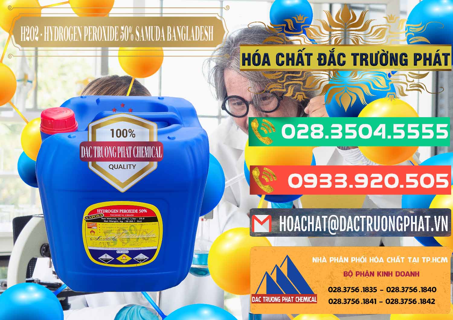 Đơn vị chuyên bán & cung ứng hóa chất H2O2 & H2O2 Dạng Nước 50% Samuda Bangladesh tại Cần Thơ Công ty chuyên bán và phân phối H2O2 - Hydrogen Peroxide 50% Samuda Bangladesh - 0077 - Đơn vị chuyên cung cấp & bán hóa chất tại TP.HCM - congtyhoachat.com.vn