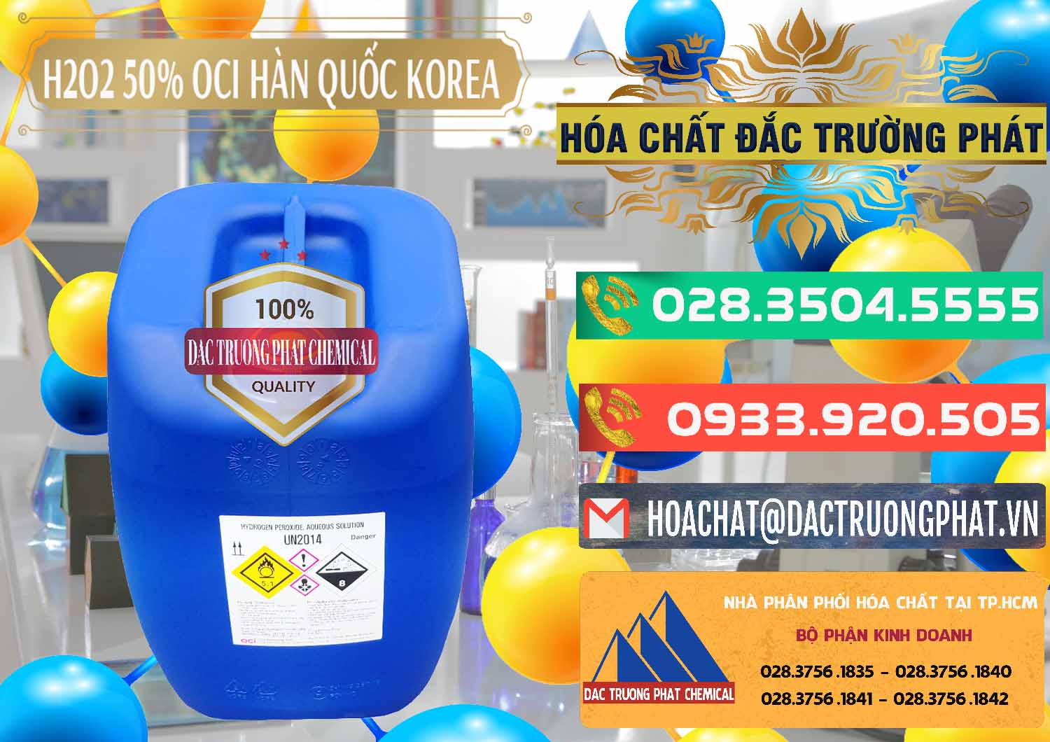 Nhập khẩu - bán H2O2 - Hydrogen Peroxide 50% OCI Hàn Quốc Korea - 0075 - Cty chuyên cung cấp _ kinh doanh hóa chất tại TP.HCM - congtyhoachat.com.vn