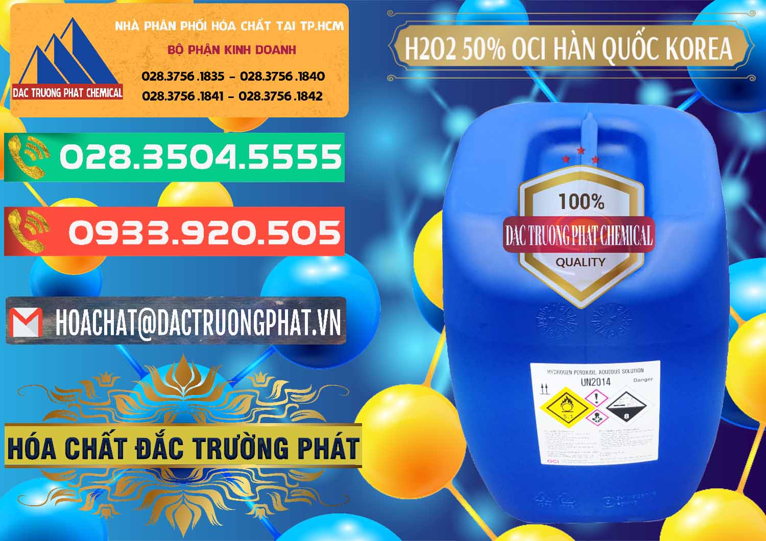 Nơi bán và cung ứng H2O2 - Hydrogen Peroxide 50% OCI Hàn Quốc Korea - 0075 - Đơn vị chuyên kinh doanh - phân phối hóa chất tại TP.HCM - congtyhoachat.com.vn