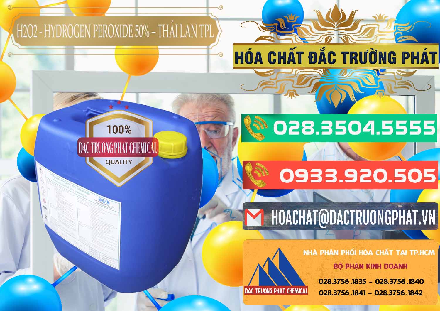 Nơi chuyên cung cấp › bán hóa chất Nước Hydrogen Peroxide _ Hydrogen Peroxide 50% TPL Thái Lan Thailand Công ty chuyên kinh doanh và bán H2O2 - Hydrogen Peroxide 50% Thái Lan TPL - 0076 - Đơn vị chuyên cung cấp & bán hóa chất tại TP.HCM - congtyhoachat.com.vn