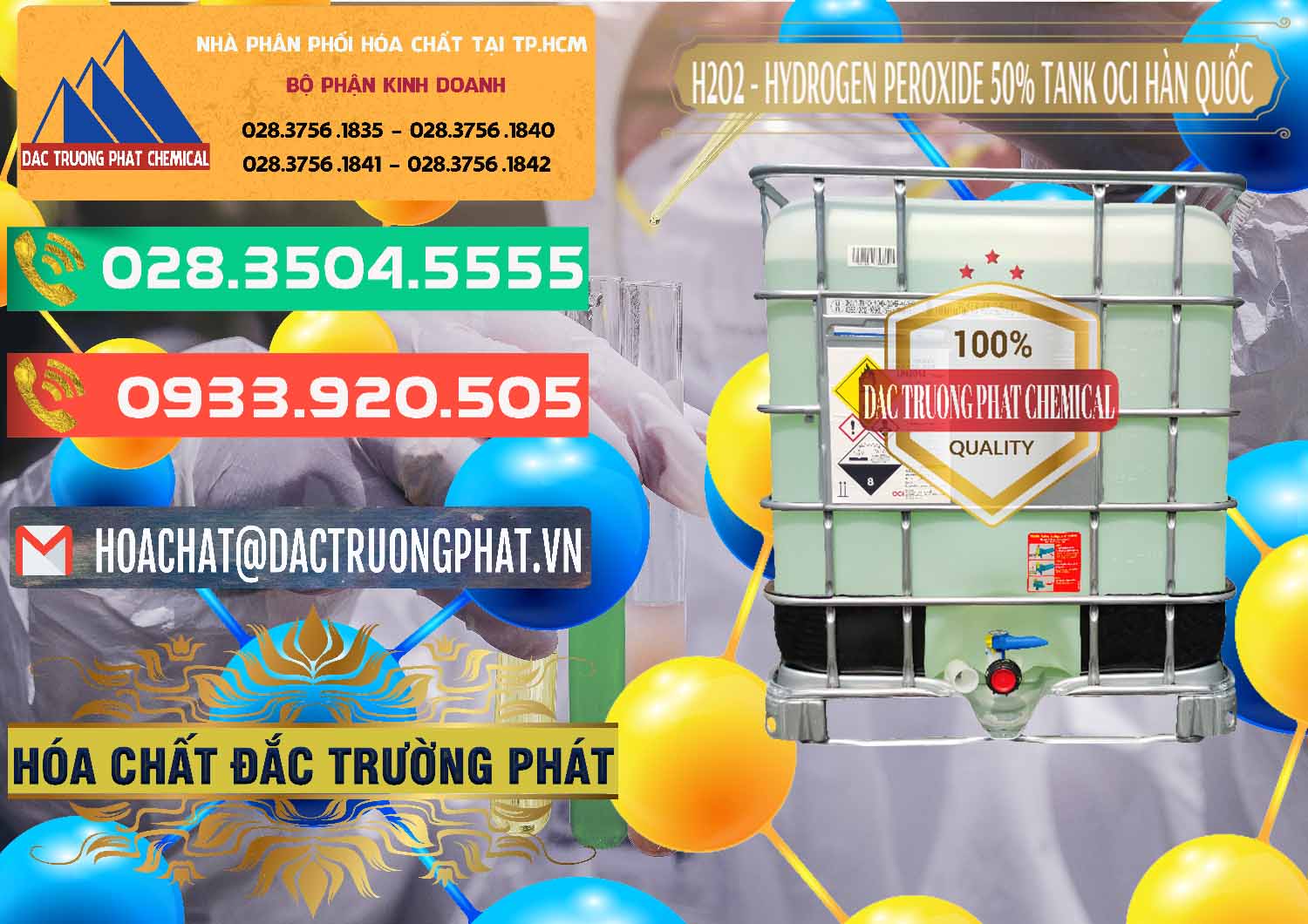 Nơi phân phối & bán H2O2 - Hydrogen Peroxide 50% Tank IBC Bồn Hàn Quốc OCI - 0074 - Chuyên phân phối ( nhập khẩu ) hóa chất tại TP.HCM - congtyhoachat.com.vn