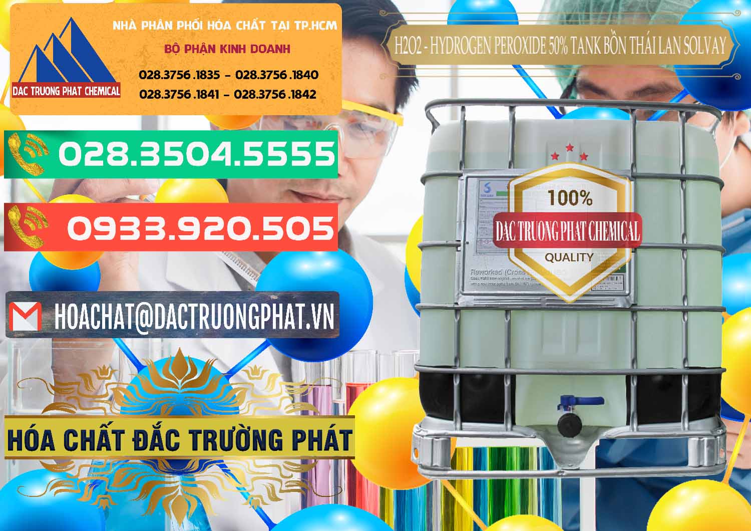 Công ty chuyên nhập khẩu ( bán ) H2O2 - Hydrogen Peroxide 50% Tank IBC Bồn Thái Lan Solvay - 0072 - Nơi chuyên phân phối và cung ứng hóa chất tại TP.HCM - congtyhoachat.com.vn