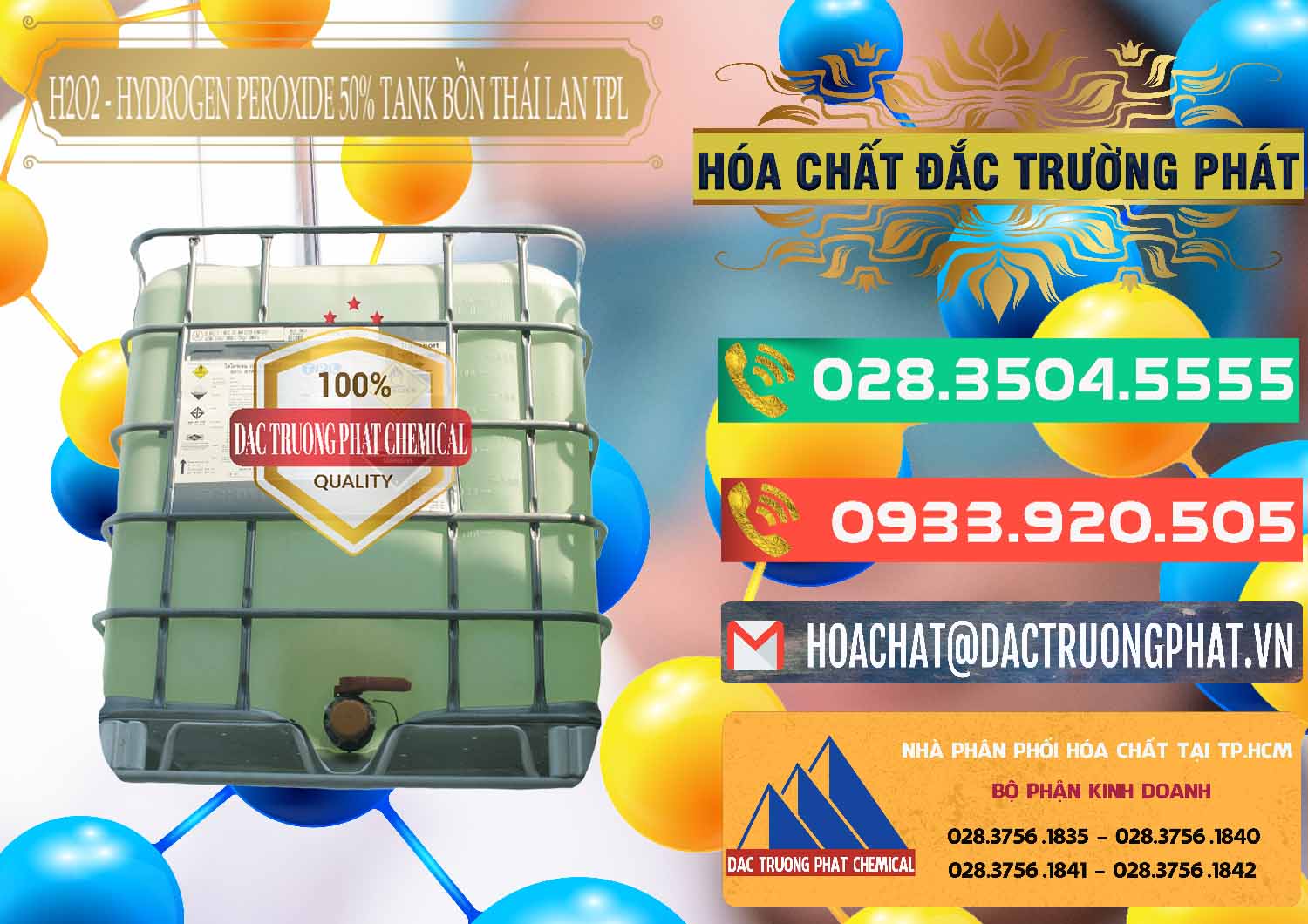Nhà nhập khẩu và bán H2O2 - Hydrogen Peroxide 50% Tank IBC Bồn Thái Lan TPL - 0073 - Nơi cung cấp & phân phối hóa chất tại TP.HCM - congtyhoachat.com.vn