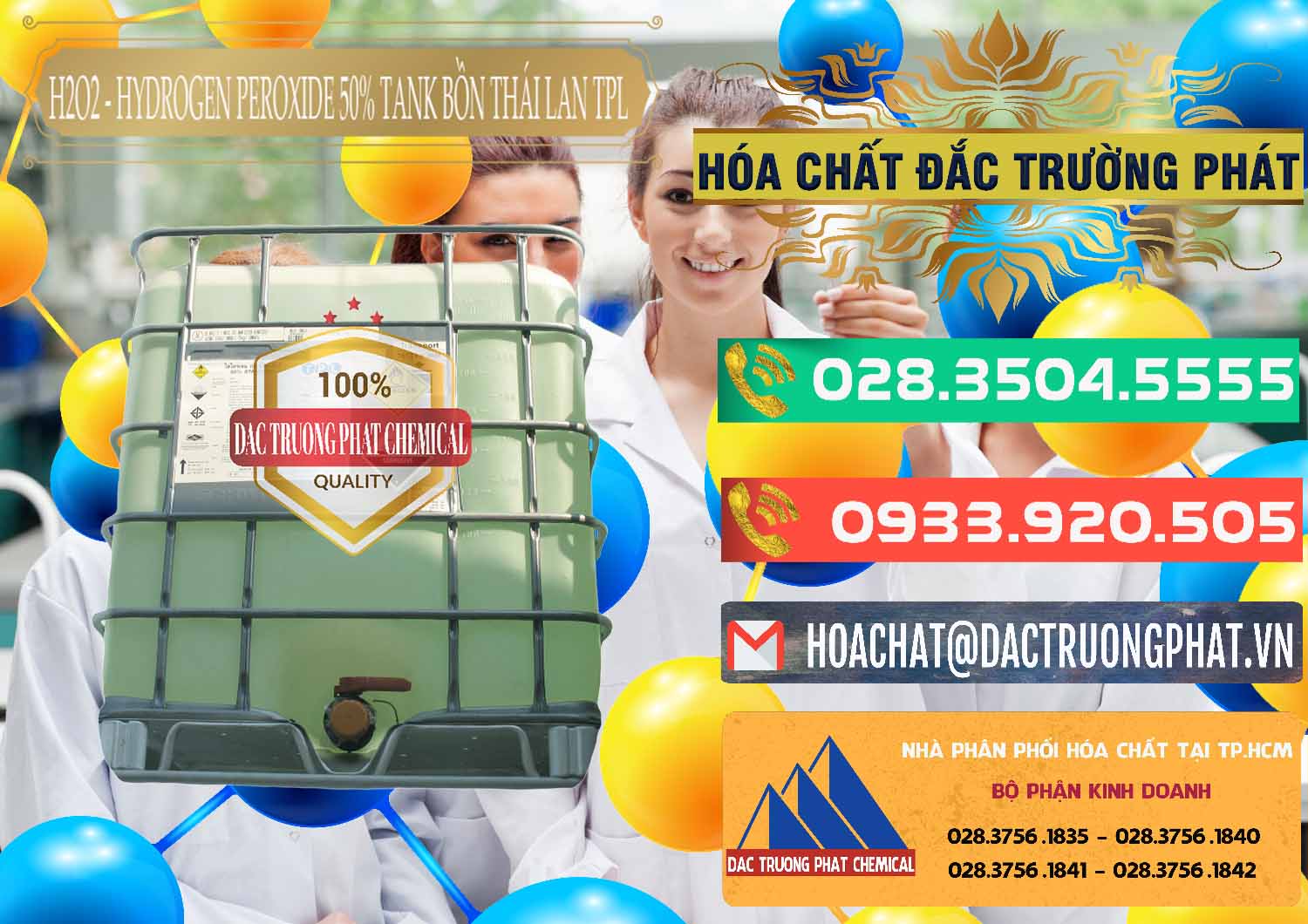 Nơi bán - phân phối hóa chất H2O2 Dạng Nước \ H2O2 50% Tank IBC Bồn Thái Lan TPL Nơi chuyên nhập khẩu và bán H2O2 - Hydrogen Peroxide 50% Tank IBC Bồn Thái Lan TPL - 0073 - Cty chuyên kinh doanh - phân phối hóa chất tại TP.HCM - congtyhoachat.com.vn