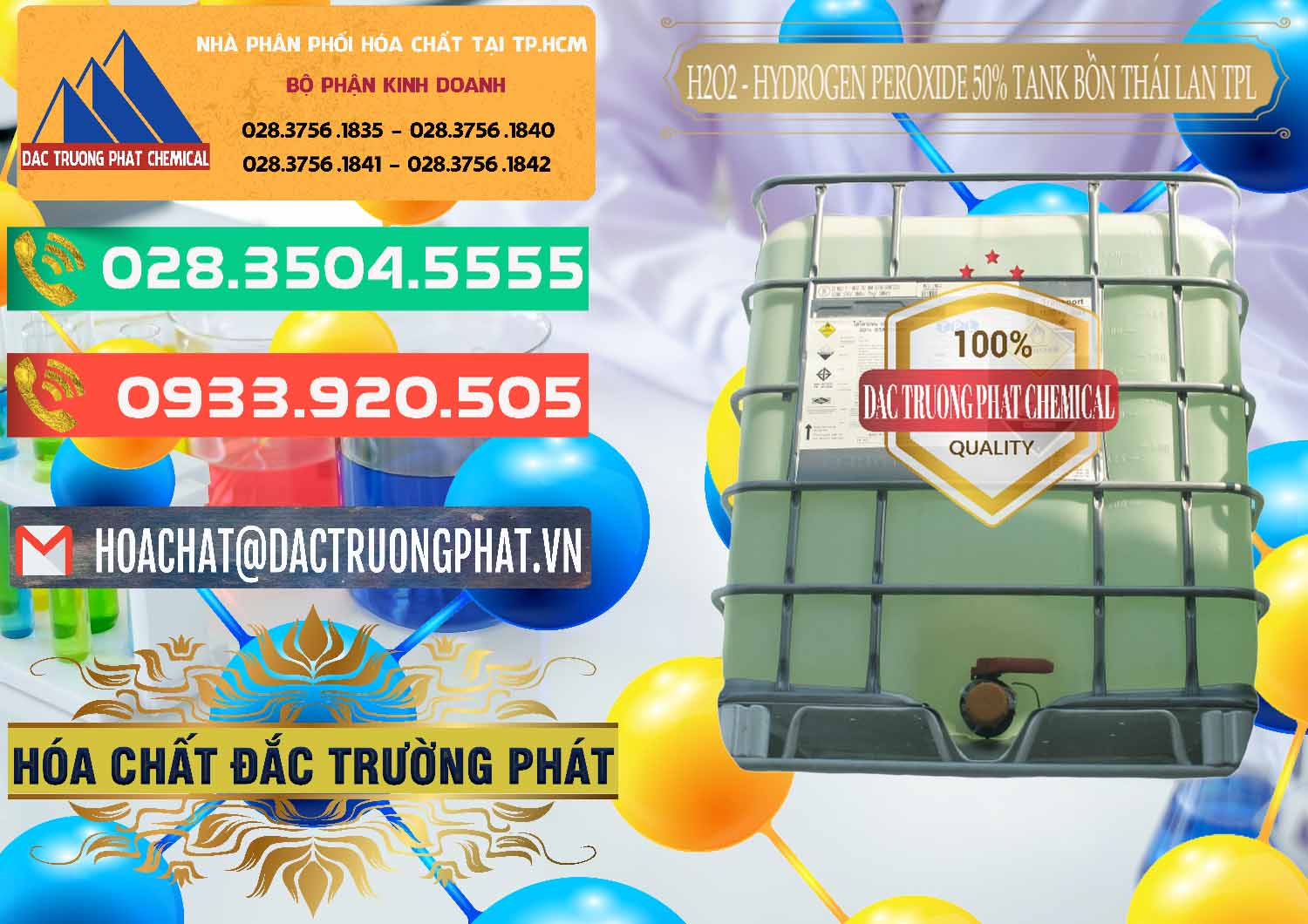 Cty bán / thương mại hóa chất Oxy Già Liquid > Hydrogen Peroxide 50% Tank IBC Bồn Thái Lan TPL Công ty bán ( phân phối ) H2O2 - Hydrogen Peroxide 50% Tank IBC Bồn Thái Lan TPL - 0073 - Đơn vị cung cấp & phân phối hóa chất tại TP.HCM - congtyhoachat.com.vn