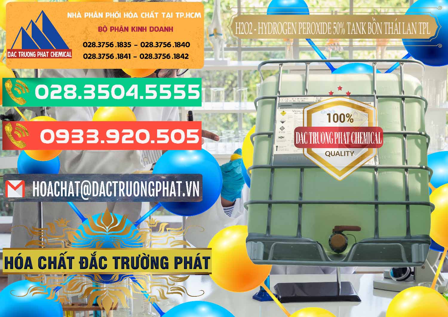 Địa chỉ bán Œ phân phối hóa chất Hydrogen Peroxide Lỏng / Oxy Già 50% Tank IBC Bồn Thái Lan TPL tại Bạc Liêu Đơn vị bán _ phân phối H2O2 - Hydrogen Peroxide 50% Tank IBC Bồn Thái Lan TPL - 0073 - Công ty cung cấp ( kinh doanh ) hóa chất tại TP.HCM - congtyhoachat.com.vn