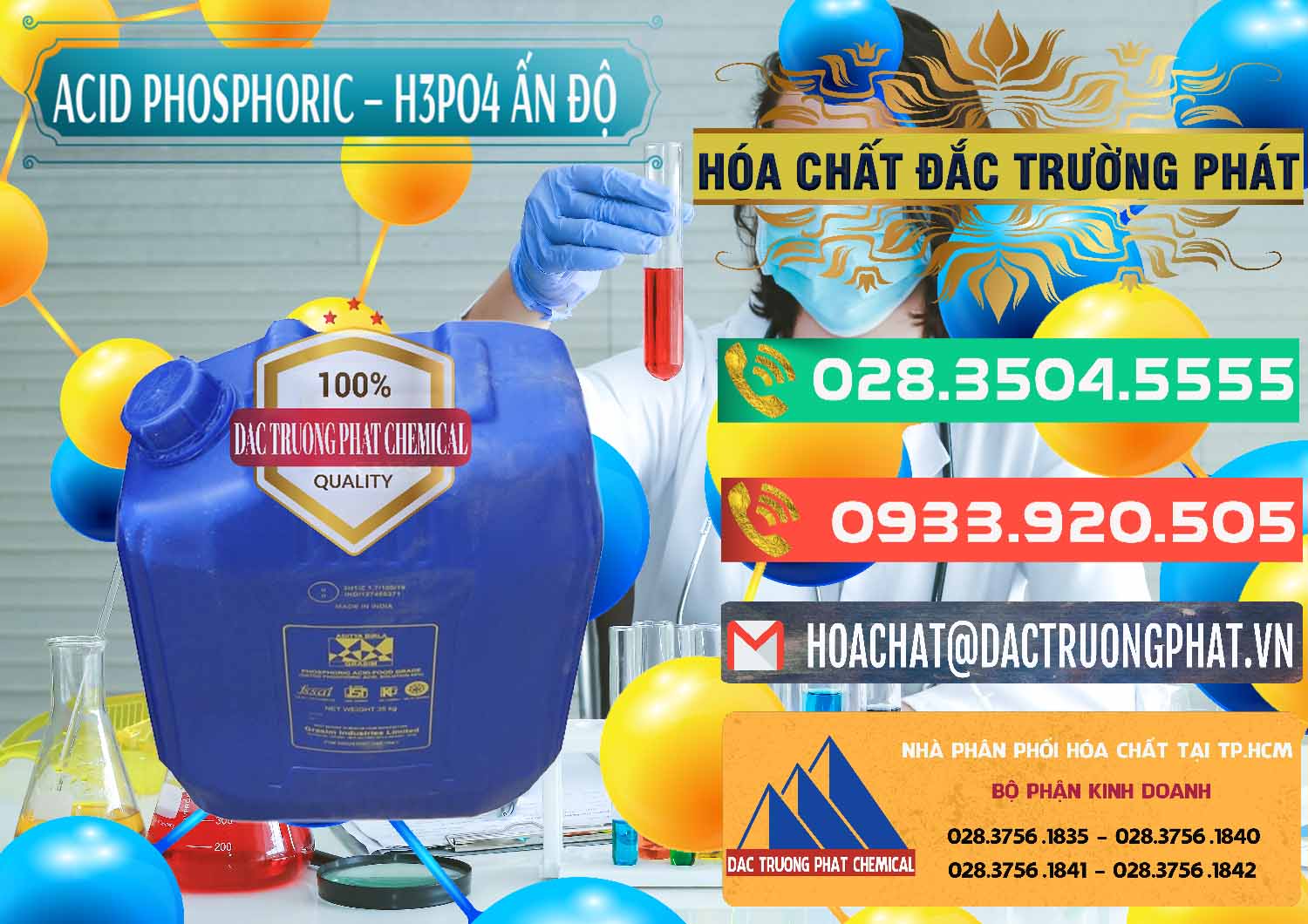 Chuyên kinh doanh _ bán Axit Phosphoric H3PO4 85% Ấn Độ - 0350 - Nơi cung cấp & kinh doanh hóa chất tại TP.HCM - congtyhoachat.com.vn