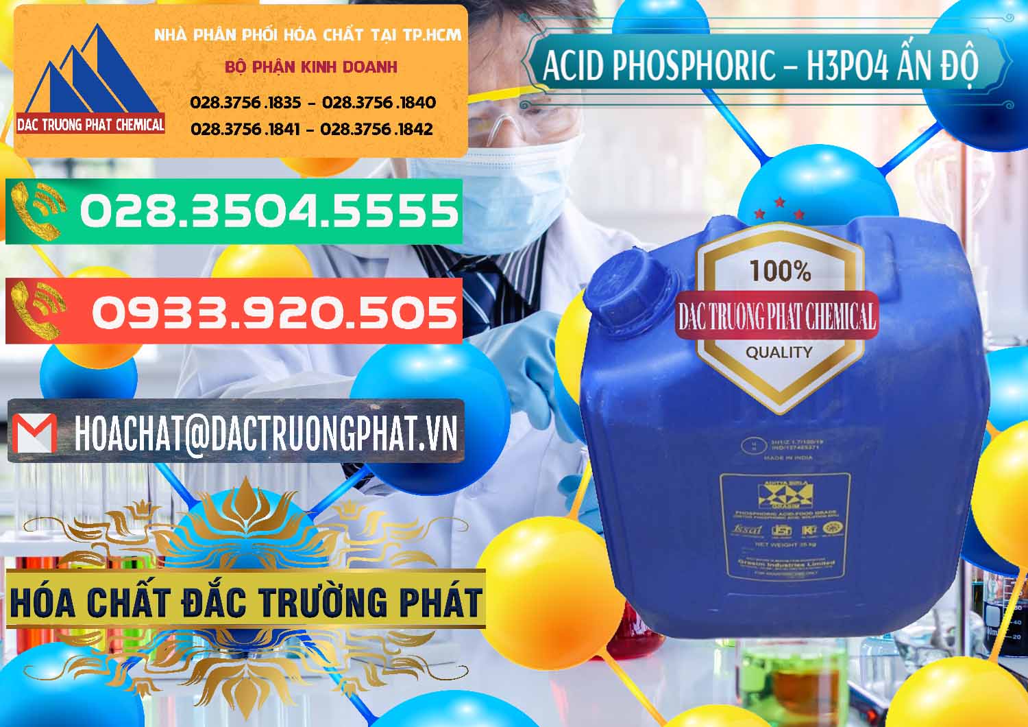Đơn vị chuyên bán và phân phối Axit Phosphoric H3PO4 85% Ấn Độ - 0350 - Cty chuyên kinh doanh và cung cấp hóa chất tại TP.HCM - congtyhoachat.com.vn