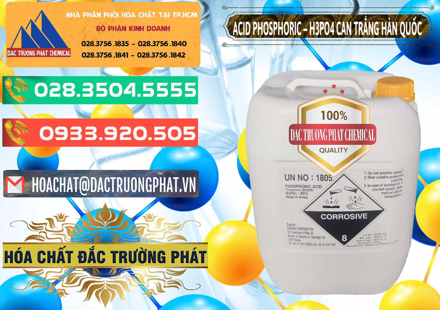 Nơi kinh doanh - bán Acid Phosphoric - Axit Phosphoric H3PO4 Can Trắng Hàn Quốc Korea - 0017 - Chuyên cung cấp & kinh doanh hóa chất tại TP.HCM - congtyhoachat.com.vn