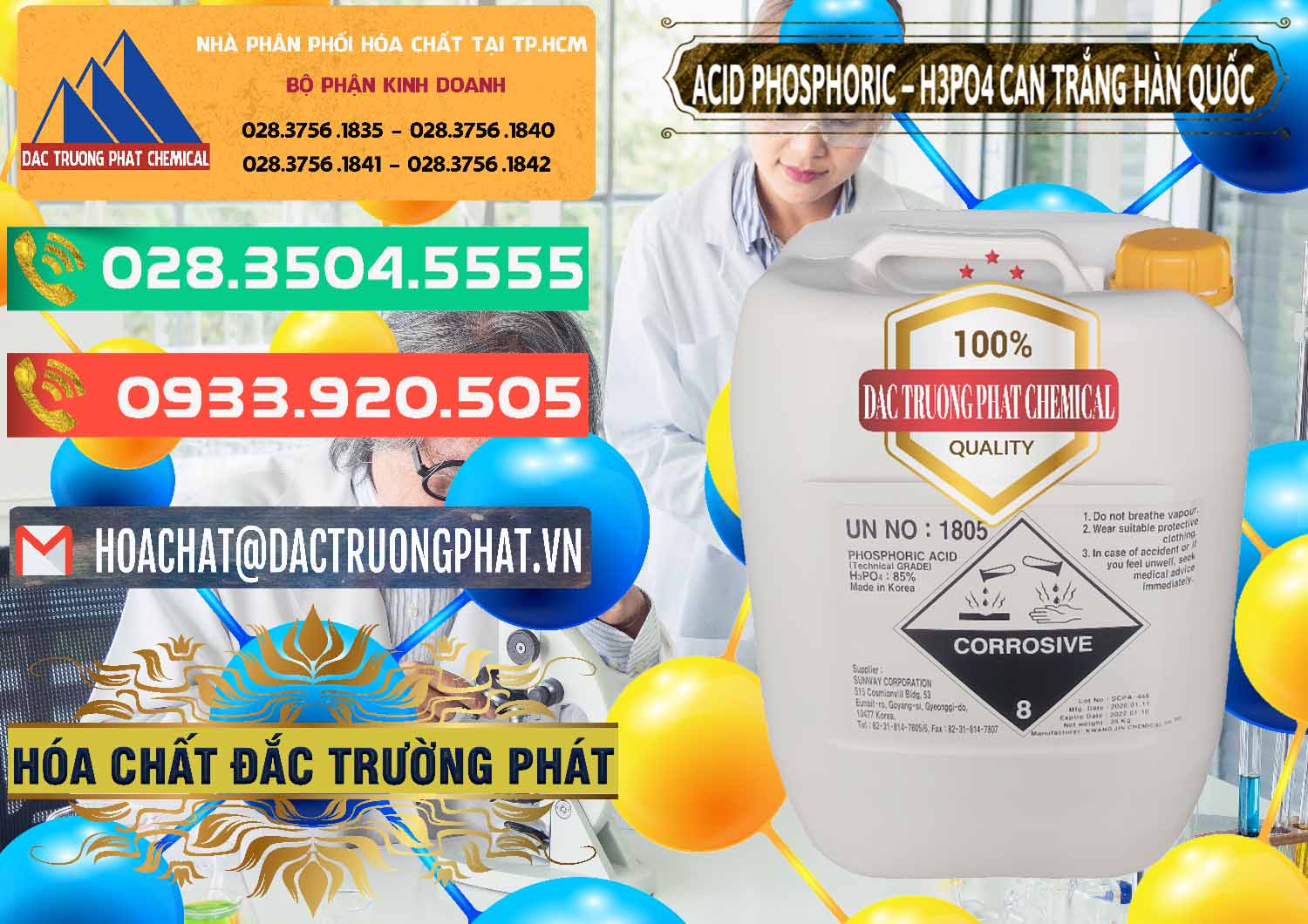 Cty kinh doanh & bán Acid Phosphoric - Axit Phosphoric H3PO4 Can Trắng Hàn Quốc Korea - 0017 - Công ty chuyên bán & phân phối hóa chất tại TP.HCM - congtyhoachat.com.vn