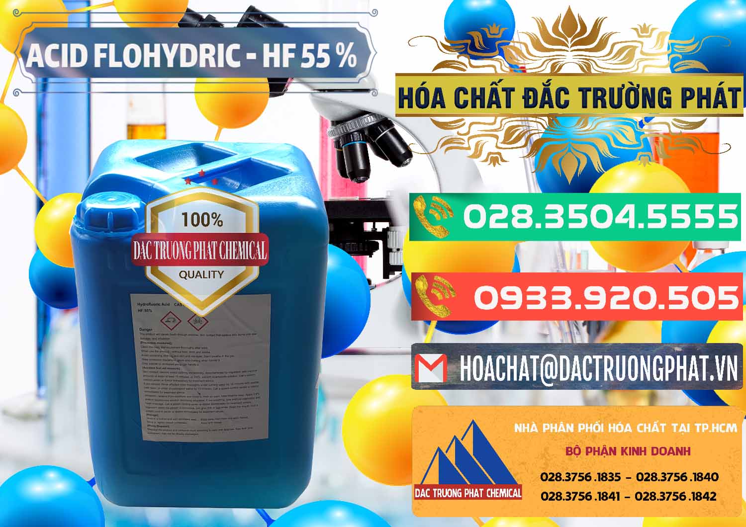 Nơi chuyên bán ( cung cấp ) Axit HF - Acid HF 55% Can Xanh Trung Quốc China - 0080 - Công ty phân phối - nhập khẩu hóa chất tại TP.HCM - congtyhoachat.com.vn