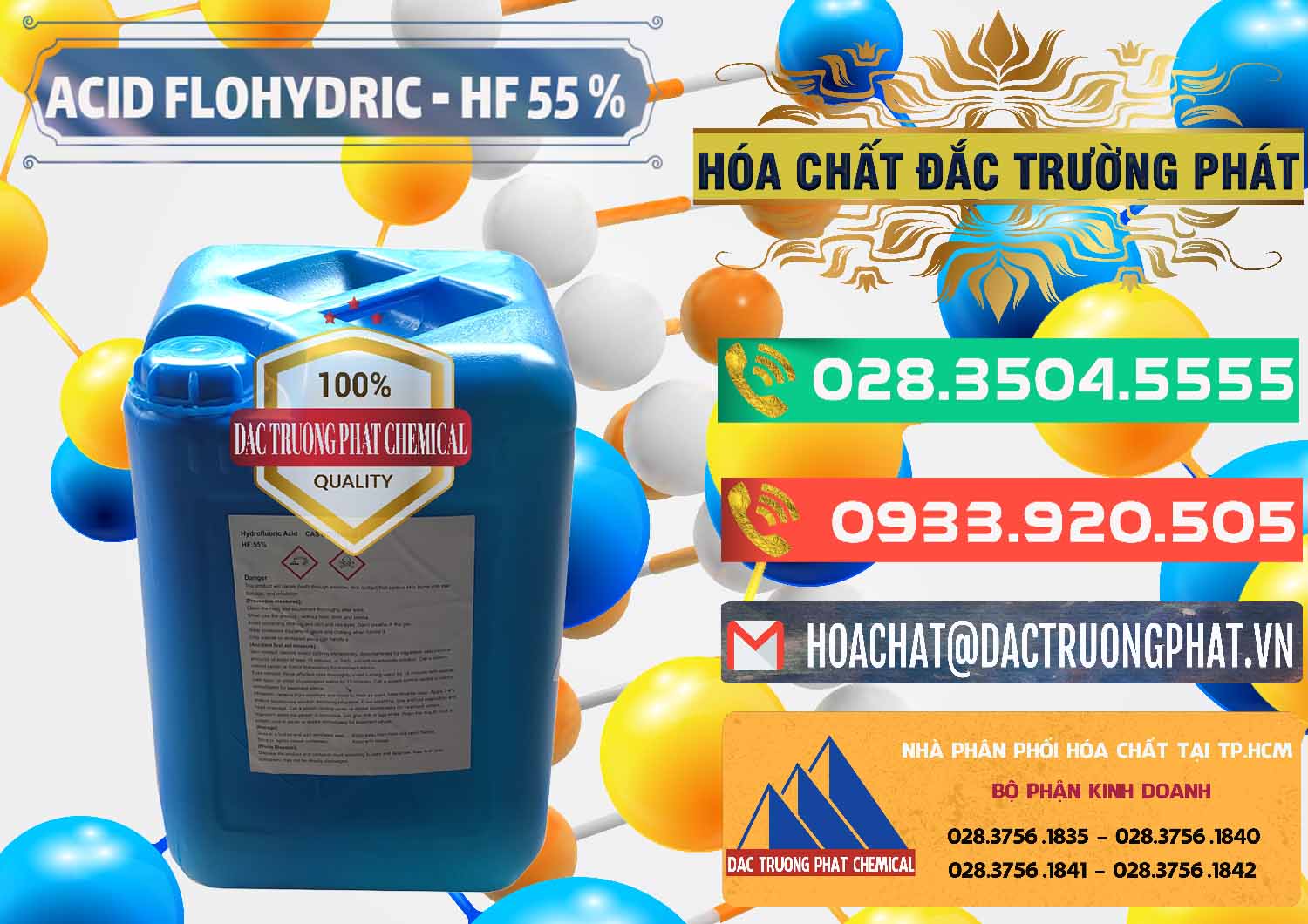Kinh doanh ( bán ) Axit HF - Acid HF 55% Can Xanh Trung Quốc China - 0080 - Đơn vị phân phối ( cung cấp ) hóa chất tại TP.HCM - congtyhoachat.com.vn