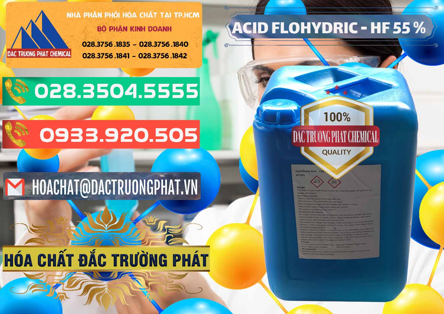 Công ty chuyên bán & cung ứng Axit HF - Acid HF 55% Can Xanh Trung Quốc China - 0080 - Cty cung cấp - kinh doanh hóa chất tại TP.HCM - congtyhoachat.com.vn