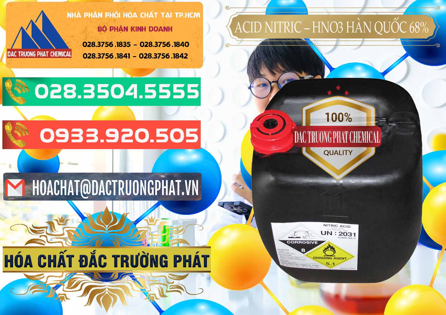 Đơn vị bán - cung ứng Acid Nitric – Axit Nitric HNO3 68% Huchem Hàn Quốc Korea - 0030 - Cty kinh doanh & phân phối hóa chất tại TP.HCM - congtyhoachat.com.vn