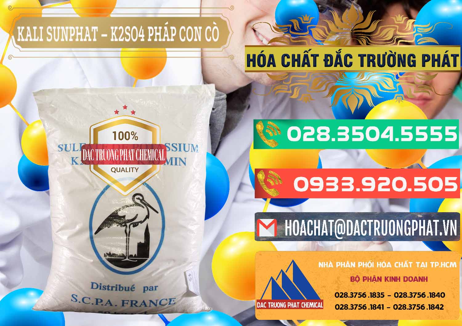 Nơi chuyên bán và cung ứng Kali Sunphat – K2SO4 Con Cò Pháp France - 0083 - Cty phân phối _ cung cấp hóa chất tại TP.HCM - congtyhoachat.com.vn