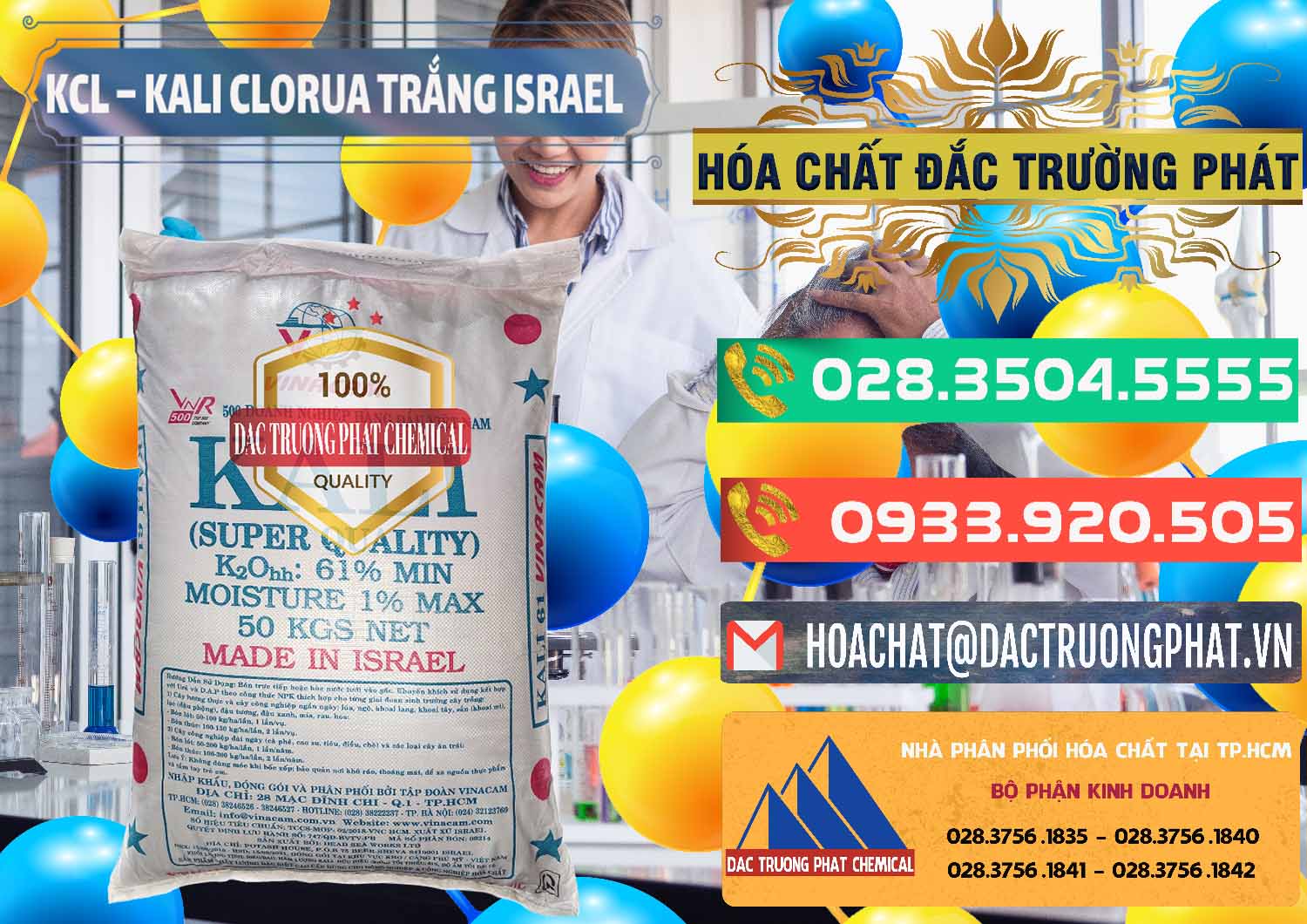 Công ty chuyên nhập khẩu & bán KCL – Kali Clorua Trắng Israel - 0087 - Chuyên phân phối - cung cấp hóa chất tại TP.HCM - congtyhoachat.com.vn
