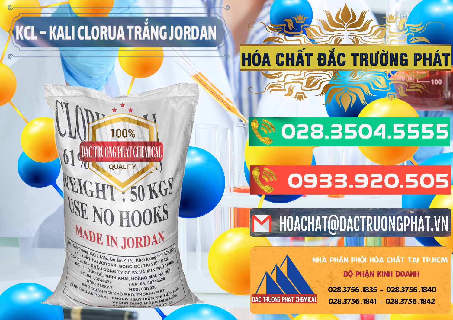 Công ty bán & phân phối KCL – Kali Clorua Trắng Jordan - 0088 - Đơn vị cung ứng & phân phối hóa chất tại TP.HCM - congtyhoachat.com.vn